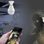 1080P WIFI CCTV CAMERA BULB Light Bulb Security Camera Wireless Outdoor Indoor 2.4G WiFi Security Cameras for Home Security 360° Panoramic Camera Motion Detection and Alarm Two-Way Audio Based E27 Lig