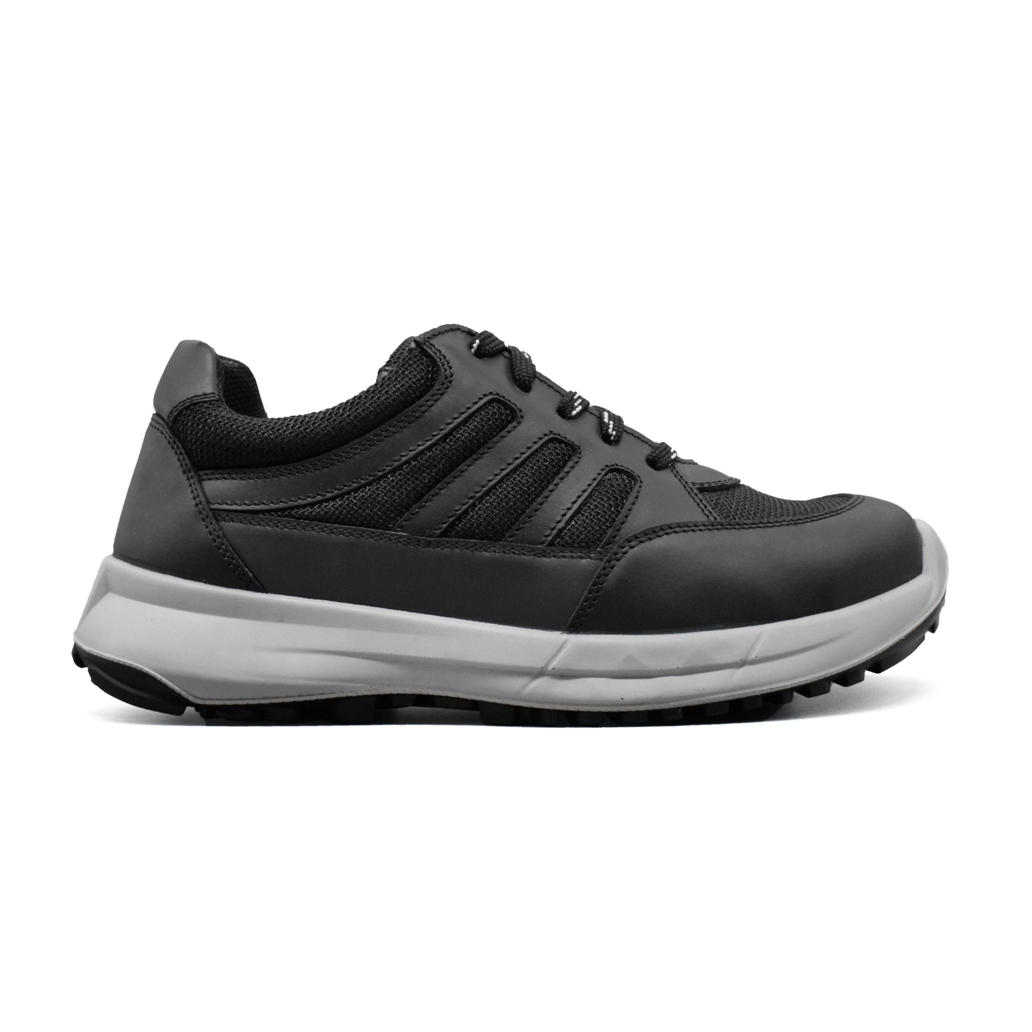 UMOJA Ace Altra Women’s Safety Shoes – Black | Made in Kenya by Umoja, Water Resistant 1.8mm Leather, Breathable Mesh Lining, Dual Density PU Outsole, Steel Toe 200J, ISO 20345:2011 S2 SRC