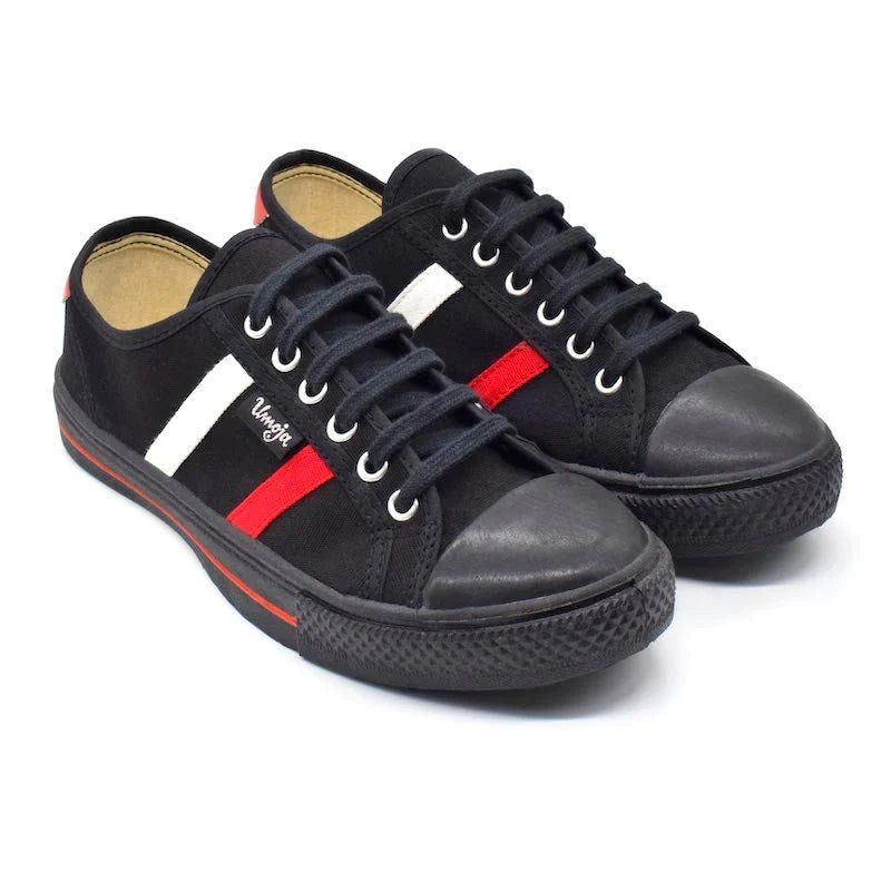 UMOJA Canvas Lace-Up Shoes Universe®, Unisex Adult Sneakers | Sizes 29–36 | Durable Canvas Upper, PVC Outsole, Textile Lining, Cushioned Insole And Breathable, All-Day Comfort, Made In Kenya Shoes