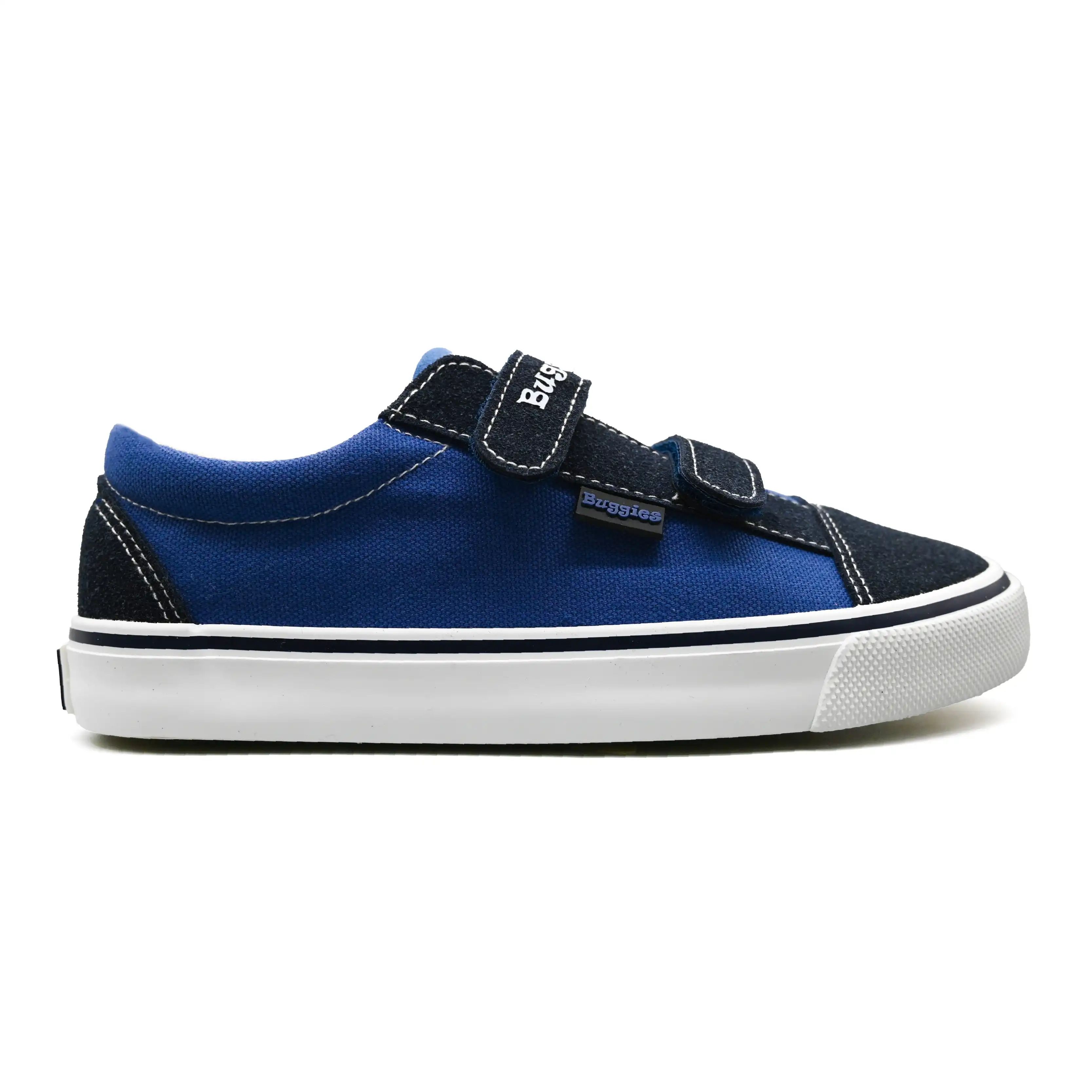 UMOJA Buggies Ariel Sneakers for Kids by Umoja – Blue Bolt & Pink Power | Durable Canvas Upper, Suede Toe, Double Velcro Straps & Non-Slip Sole – Everyday Play Shoes