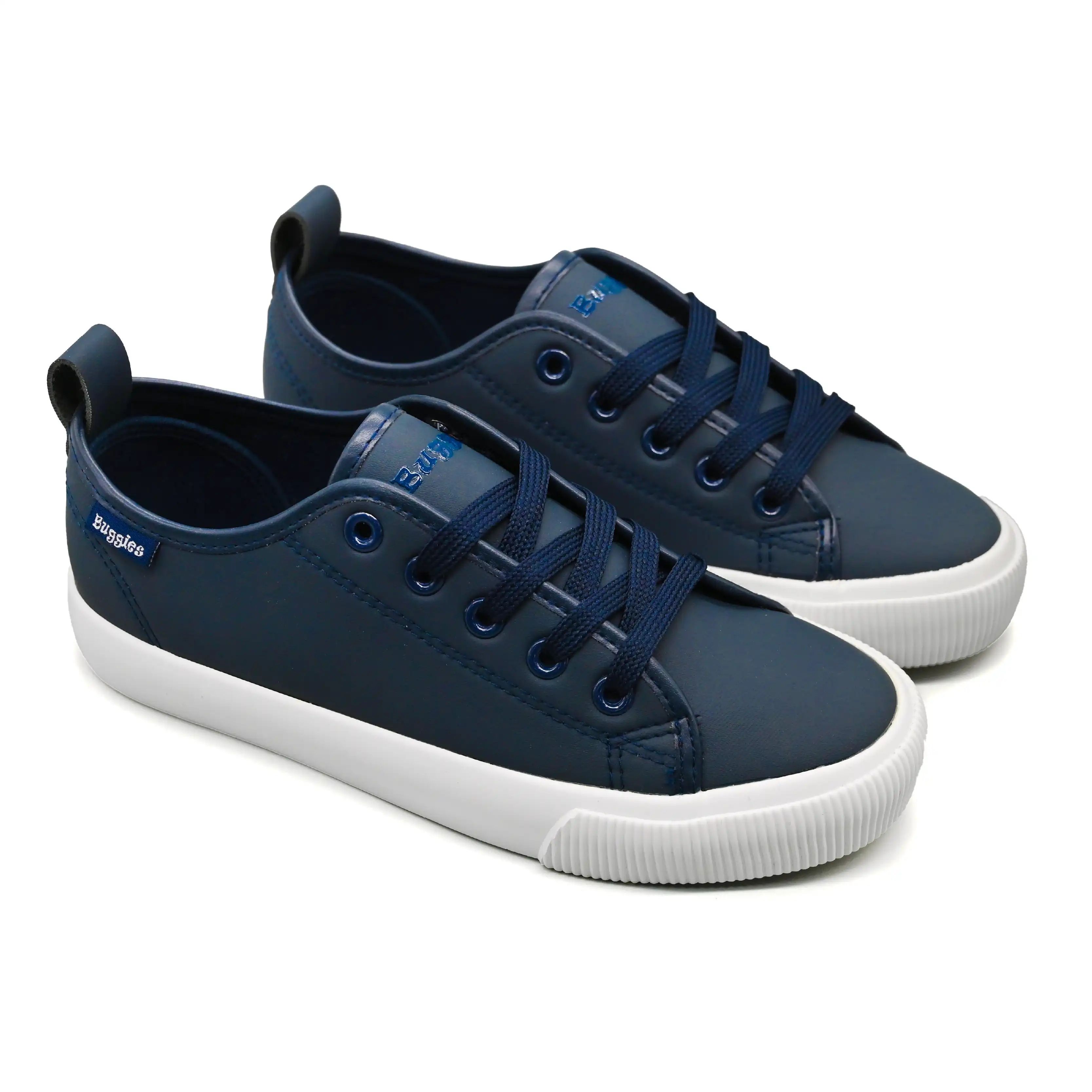 UMOJA Buggies Jack Kids Sneakers by Umoja – Matte Black & Navy Low  with White Sole | Durable, Comfortable & Stylish Everyday Footwear for Playground, Casual Outings & Weekend Adventures,kids shoes