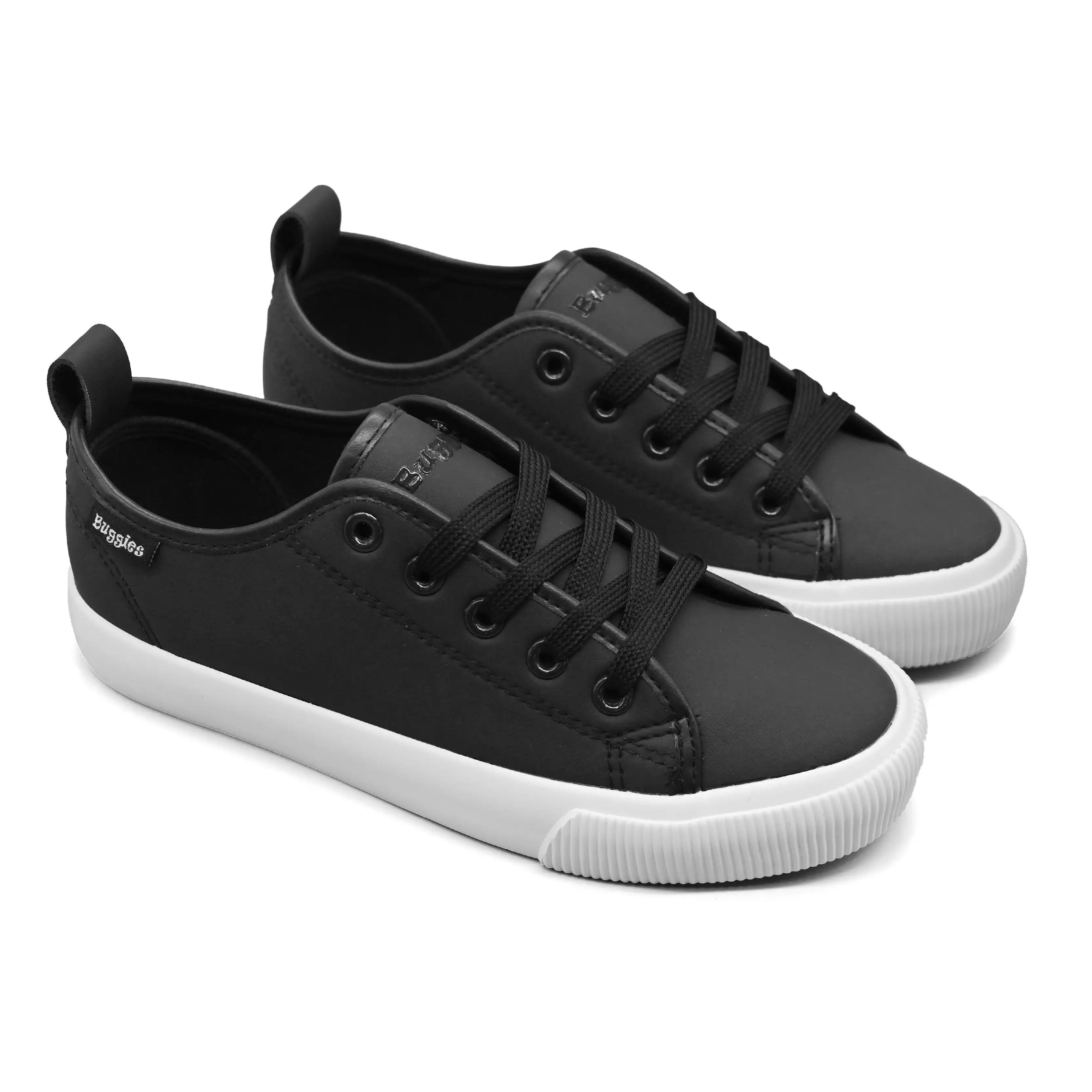 UMOJA Buggies Jack Kids Sneakers by Umoja – Matte Black & Navy Low  with White Sole | Durable, Comfortable & Stylish Everyday Footwear for Playground, Casual Outings & Weekend Adventures,kids shoes