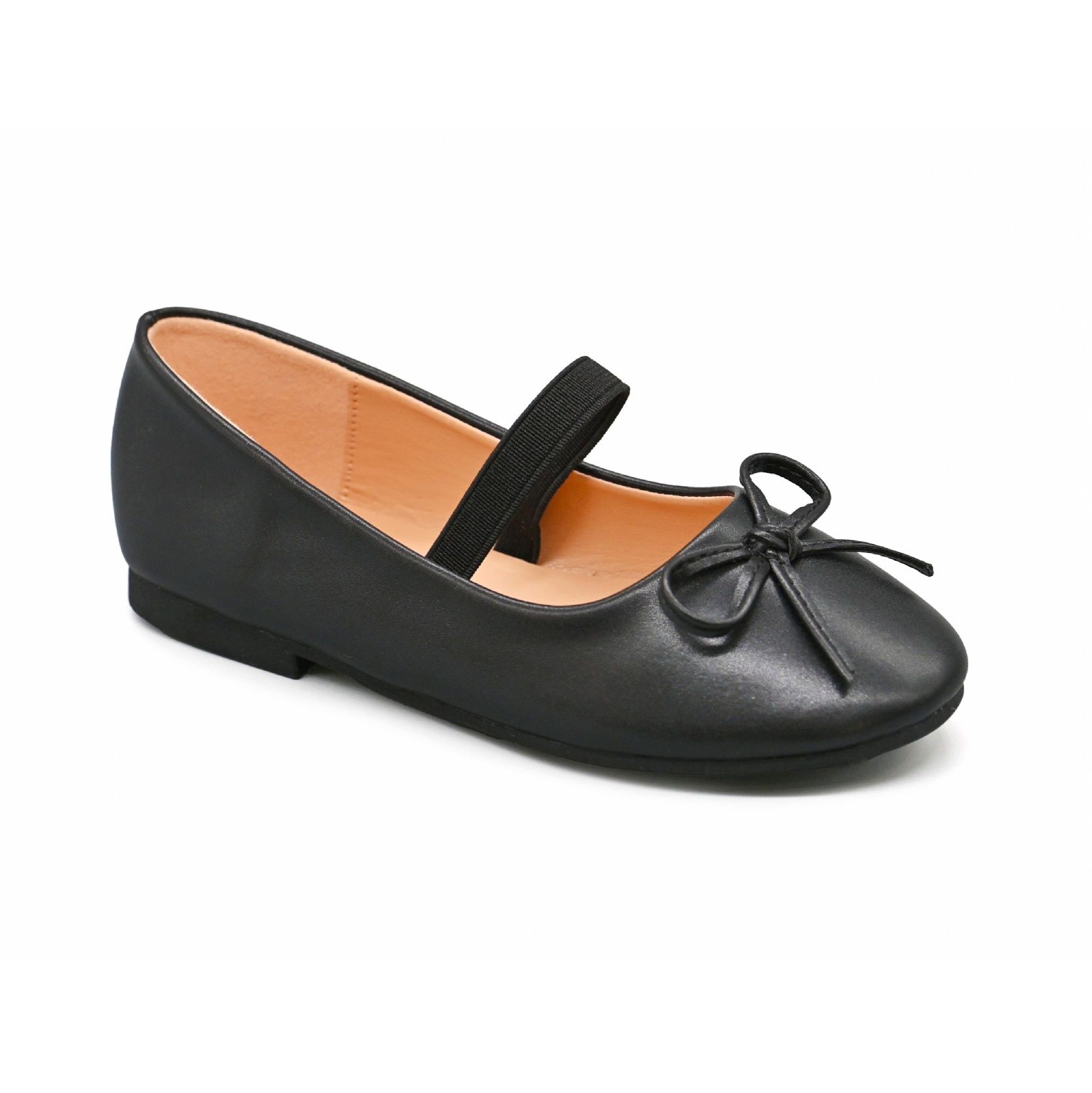 UMOJA Buggies Linzie Kids Shoes by Umoja – Navy Bow & Black Twinkle Toes Mary Janes with Ankle/Elastic Strap | Comfortable, Elegant & Stylish Footwear for School, Parties & Casual Outings.