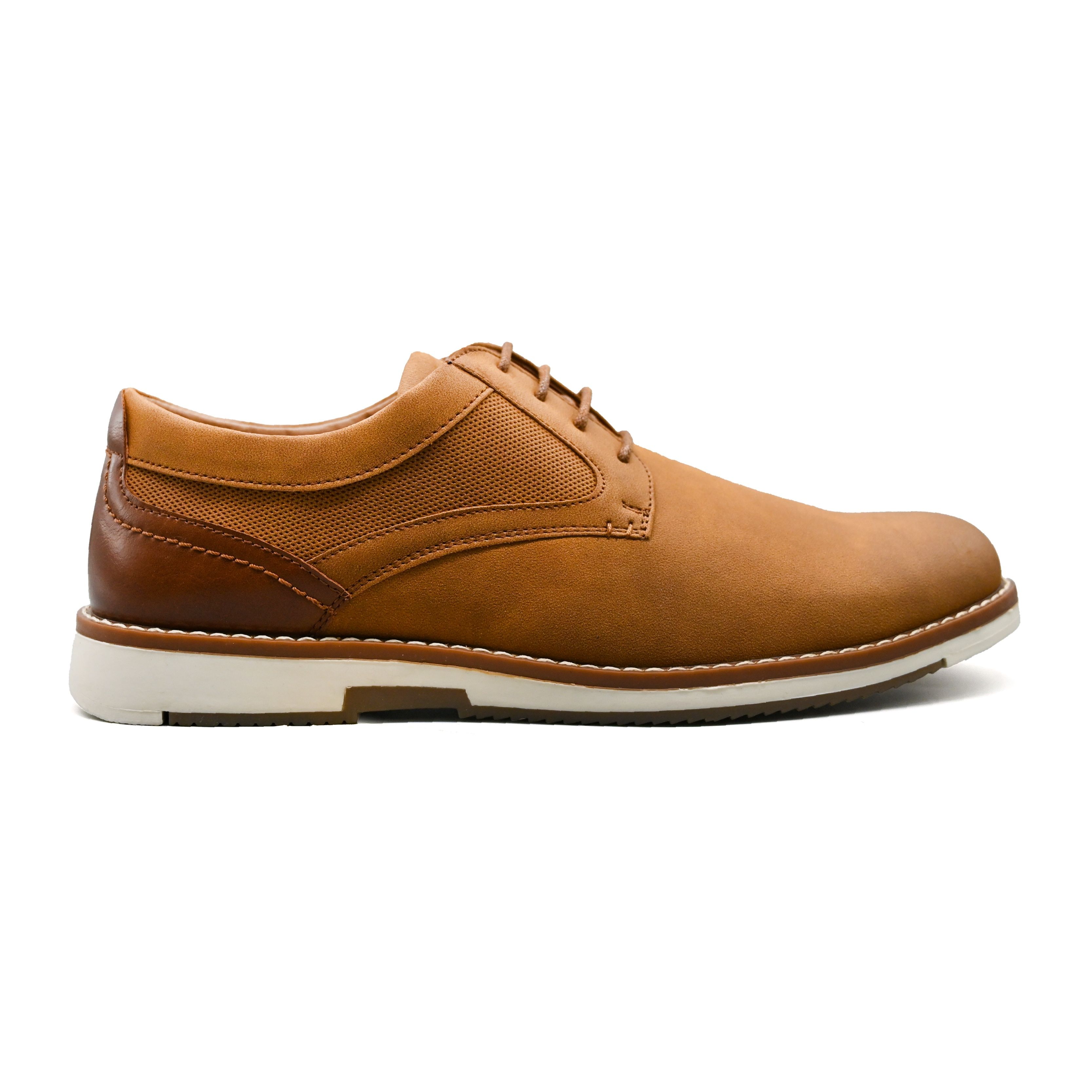UMOJA Deniro Rowan – Men’s Brown Derby & Blue Mesh Oxford Shoes by Umoja | Comfortable, Stylish & Versatile Footwear for Business Casual, Smart-Casual & Semi-Formal Occasions