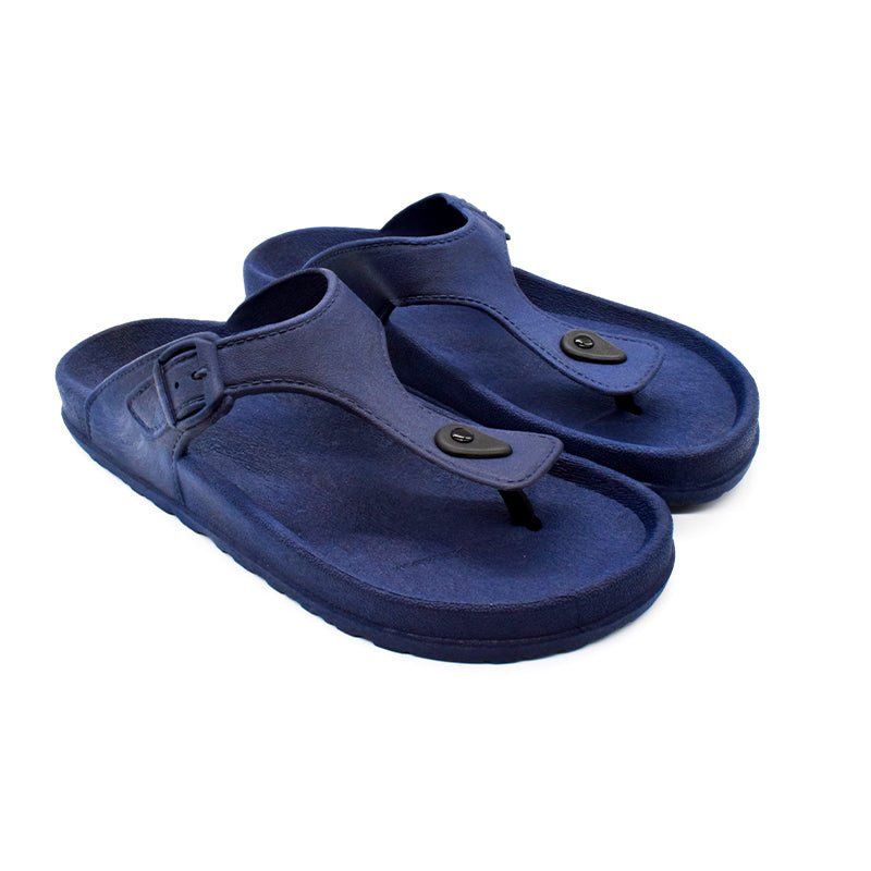 UMOJA Mzuka Navy Flip-Flops – Men’s Adjustable Buckle Thong Sandals | Comfortable, Water-Resistant Footwear for Beach, Pool, Casual Outings & Everyday Wear