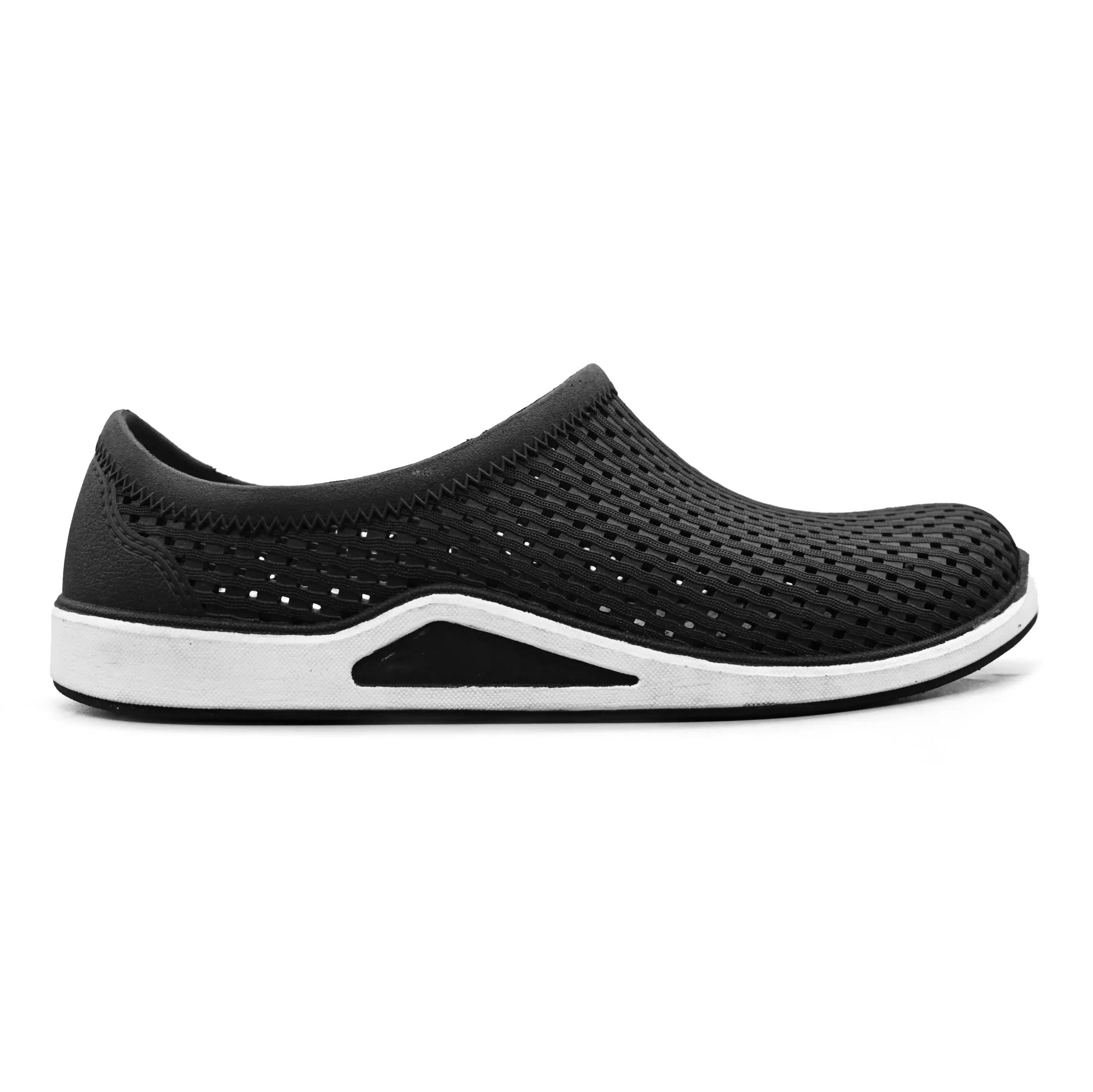 UMOJA Super Star Slip-Ons – Unisex Woven Lattice Slip-On Shoes with White Sole in Navy & Black | Breathable, Comfortable & Stylish Footwear for Beach, Pool, Casual Outings & Everyday Wear.