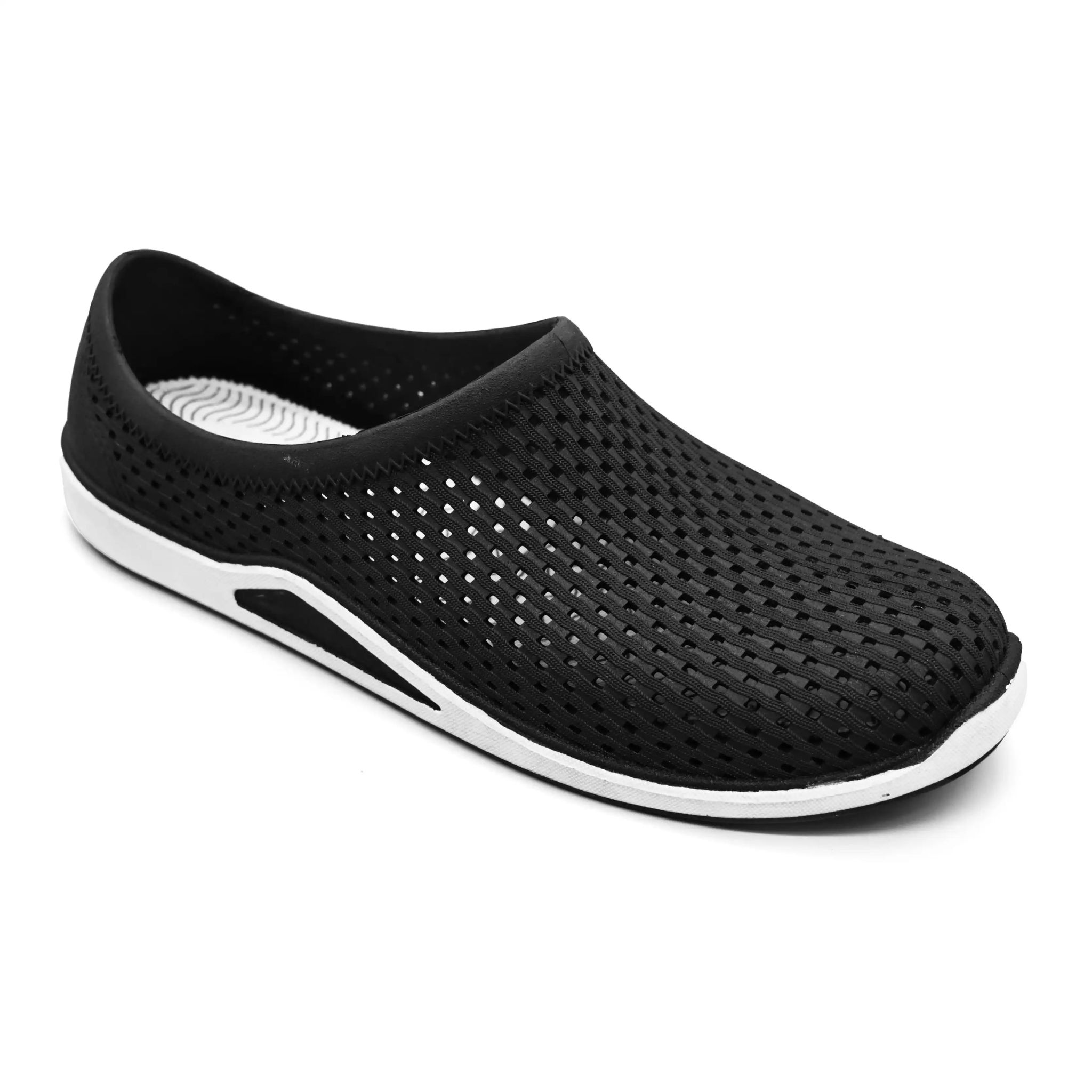 UMOJA Super Star Slip-Ons – Unisex Woven Lattice Slip-On Shoes with White Sole in Navy & Black | Breathable, Comfortable & Stylish Footwear for Beach, Pool, Casual Outings & Everyday Wear.