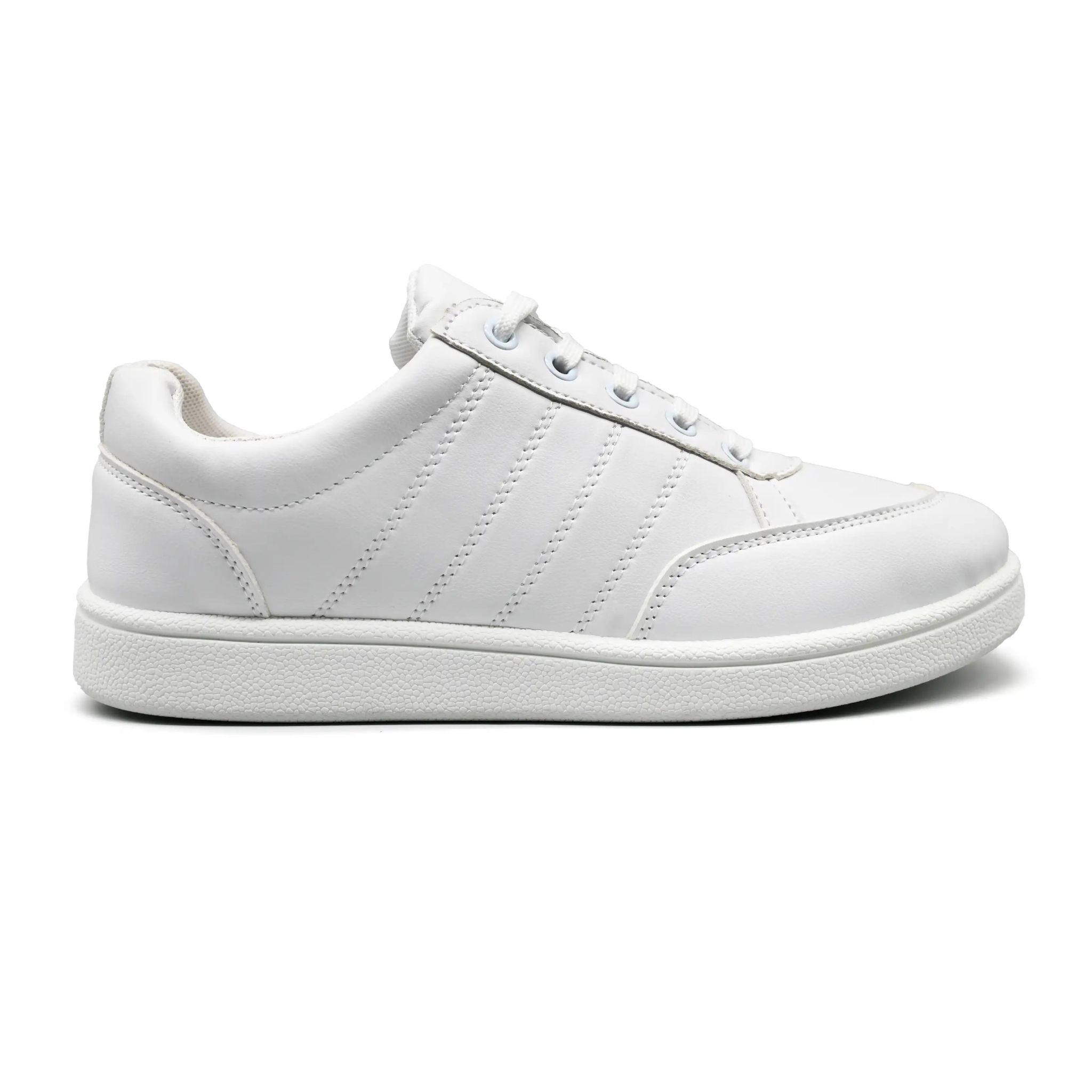 UMOJA Vigo Kicks All White – Unisex Low-Top Sneakers with PVC Upper & Outsole, Cloth Insole & Breathable Mesh Lining | Crisp, Clean & Comfortable Everyday | Casual style, Mens shoes and Women shoes