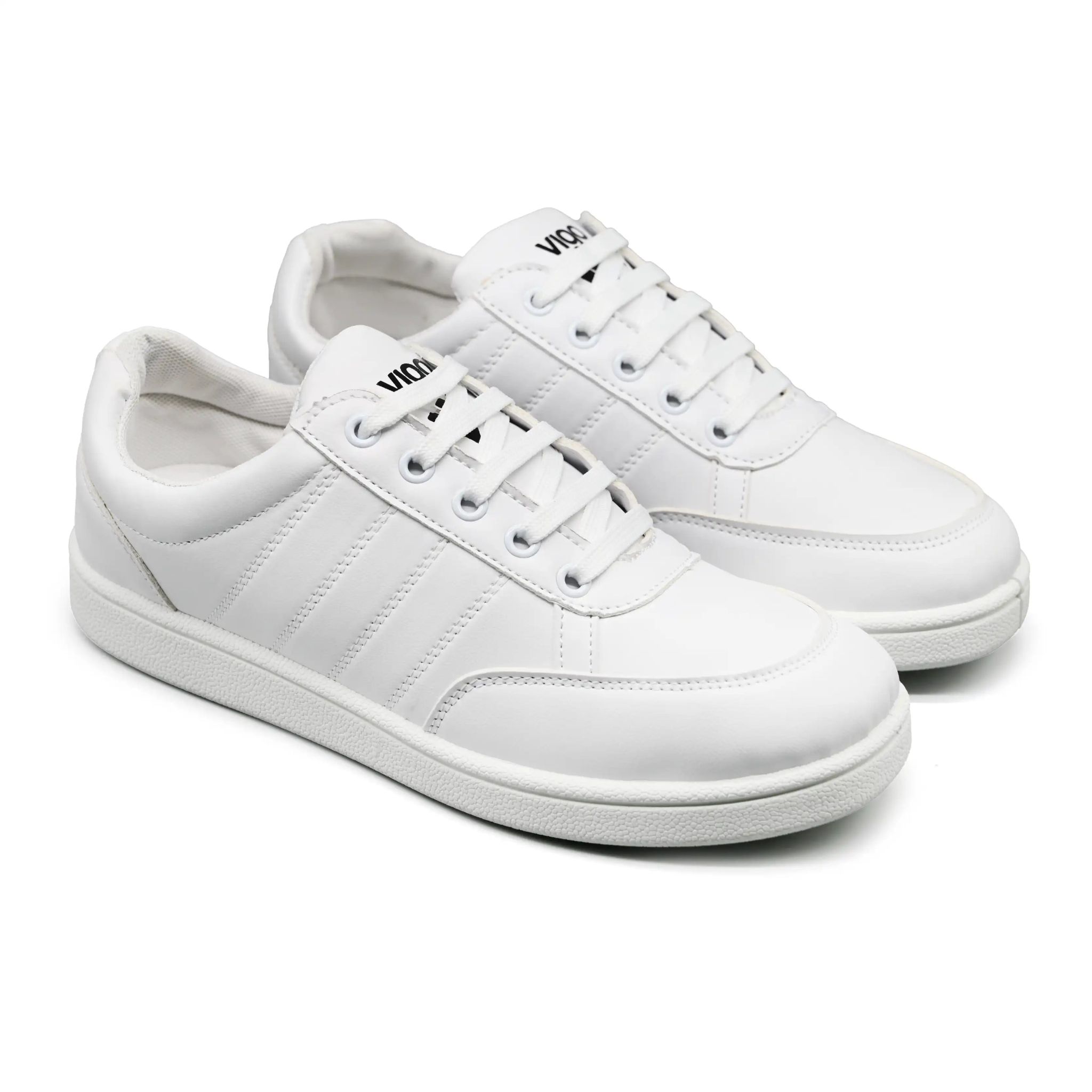 UMOJA Vigo Kicks All White – Unisex Low-Top Sneakers with PVC Upper & Outsole, Cloth Insole & Breathable Mesh Lining | Crisp, Clean & Comfortable Everyday | Casual style, Mens shoes and Women shoes