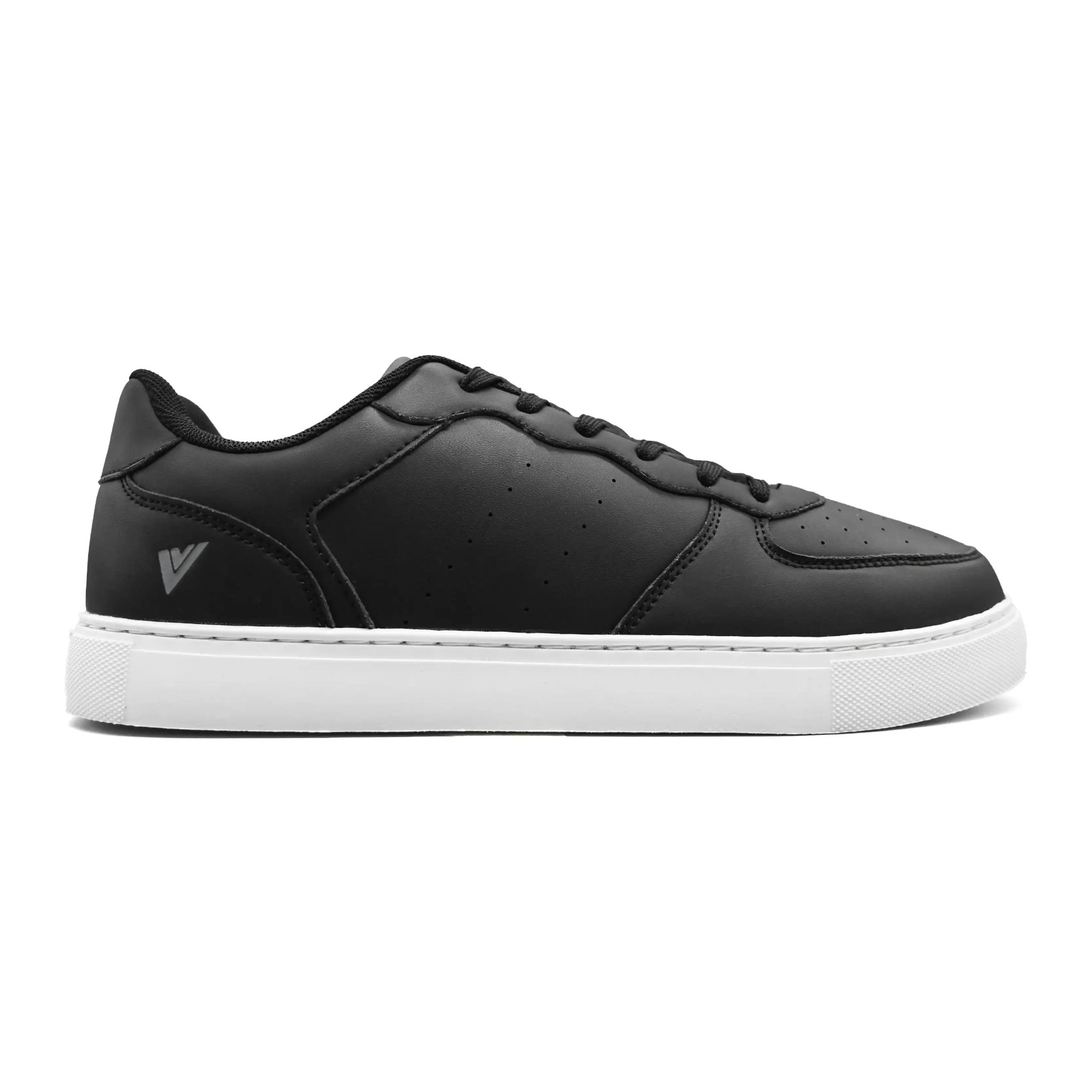 UMOJA Vigo Zac – Men’s Sneakers in Gray/White & Matte Black | Low-Top Sneakers with PU Upper, PVC Outsole & Ortholite Footbed | Comfortable, Lightweight & Stylish Everyday Footwear
