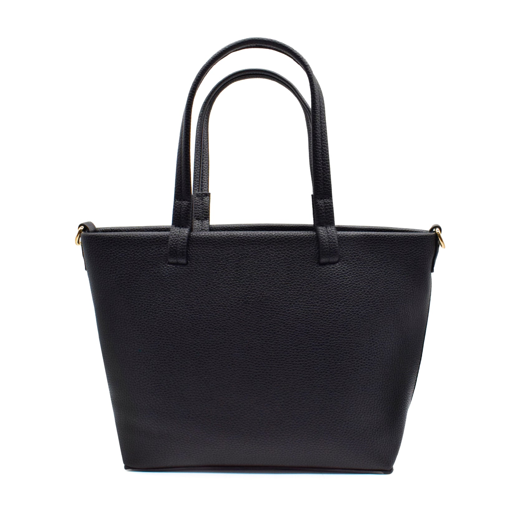UMOJA Moxxa Nerissa Tote Collection by Umoja | Noir Diamond in Black Textured PU with Gold Hardware | Everyday Muse in Beige PU with Zipper Closure & Classic Shoulder Design