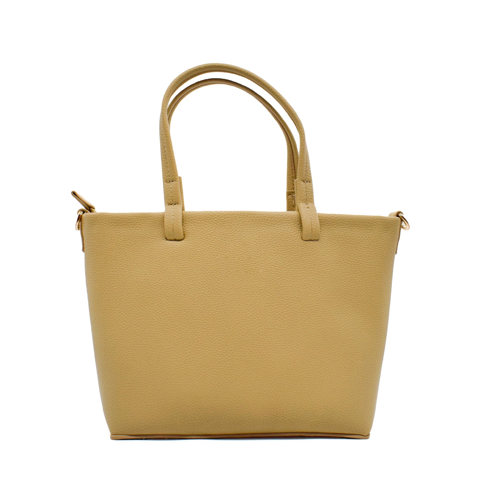 UMOJA Moxxa Nerissa Tote Collection by Umoja | Noir Diamond in Black Textured PU with Gold Hardware | Everyday Muse in Beige PU with Zipper Closure & Classic Shoulder Design