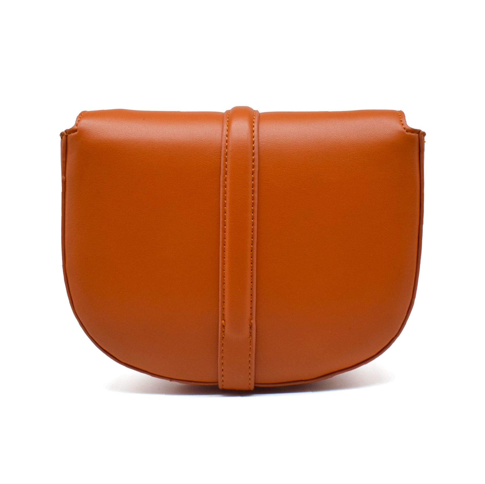 UMOJA Moxxa Nyla Crossbody Bag by Umoja | Brown Vegan PU Leather with Gold Clasp & Adjustable Strap | Classic Everyday Shoulder & Crossbody Bag with Vintage Charm.