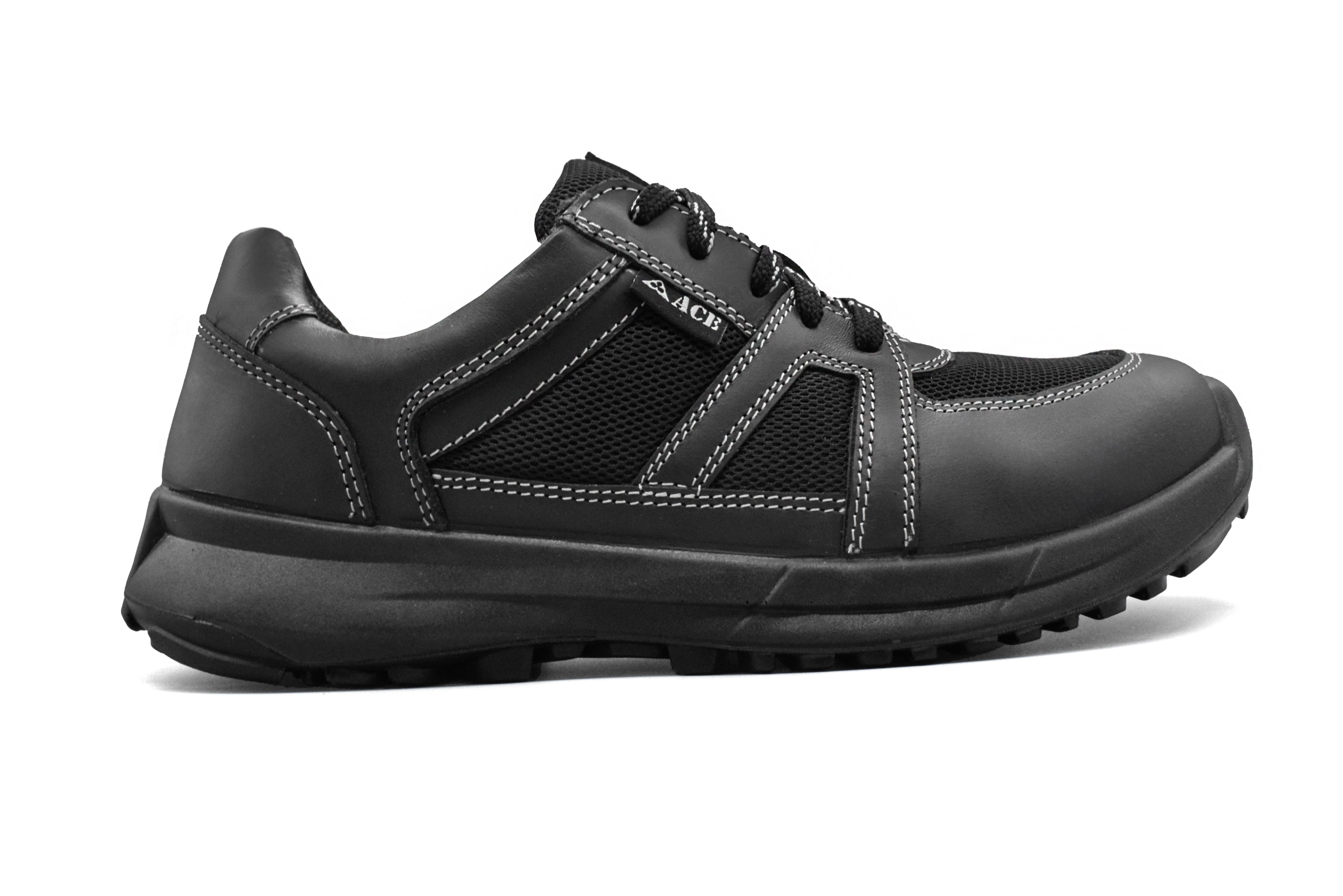 UMOJA Ace Fusion Ladies Safety Shoes D-521 by Umoja – Women’s Water-Resistant Leather Work Sneakers with Steel Toecap, Shock Absorption & All-Day Comfort