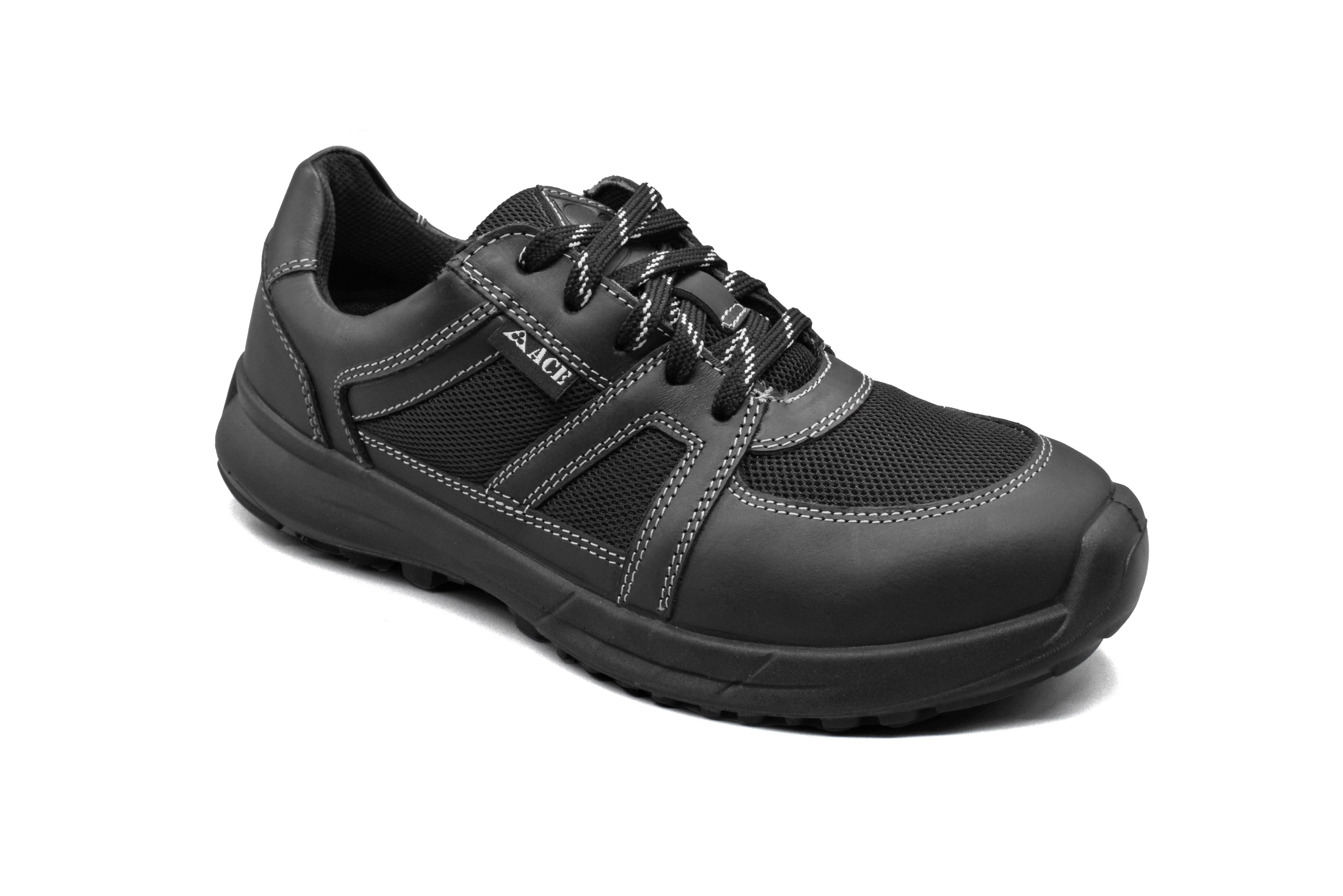 UMOJA Ace Fusion Ladies Safety Shoes D-521 by Umoja – Women’s Water-Resistant Leather Work Sneakers with Steel Toecap, Shock Absorption & All-Day Comfort