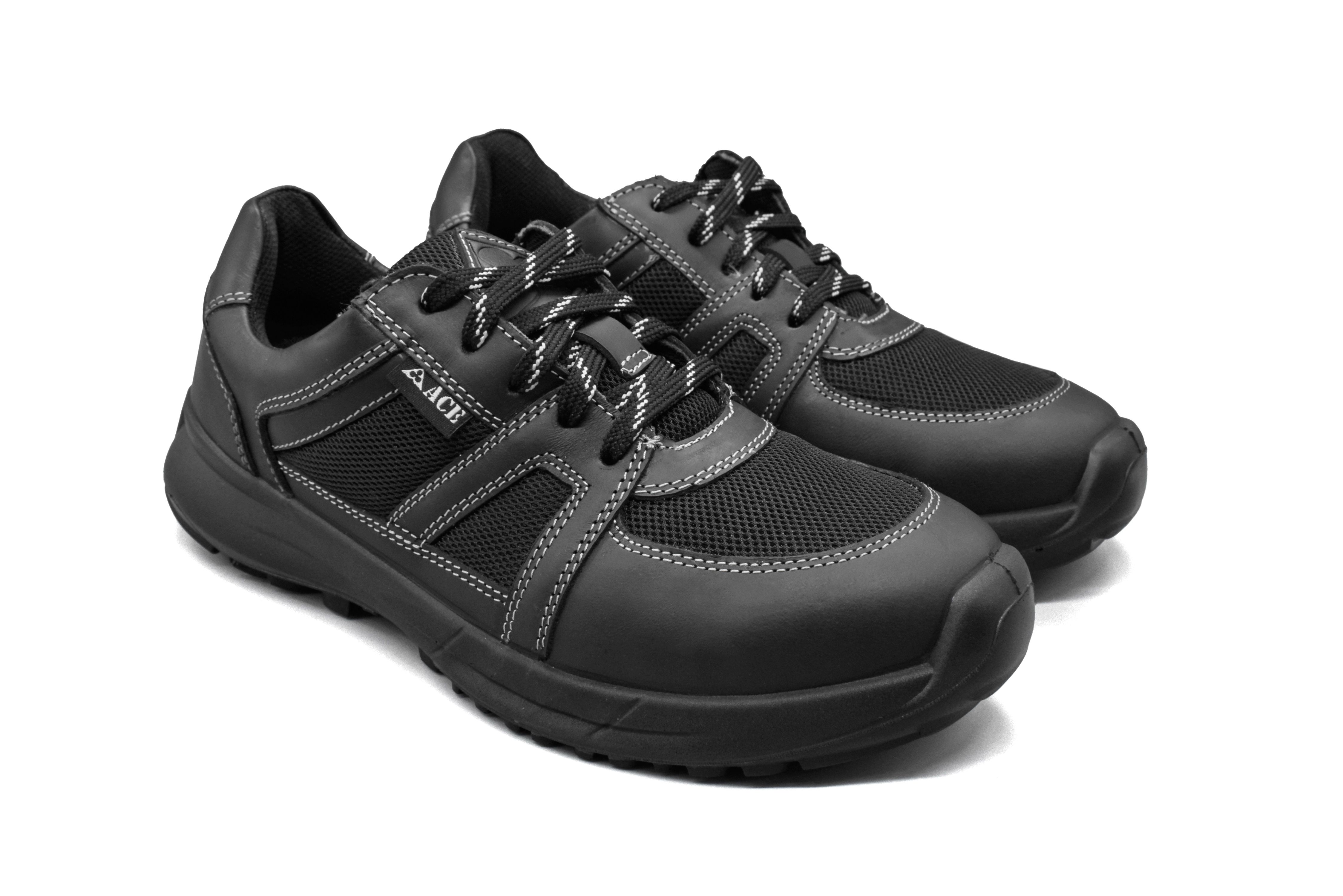 UMOJA Ace Fusion Ladies Safety Shoes D-521 by Umoja – Women’s Water-Resistant Leather Work Sneakers with Steel Toecap, Shock Absorption & All-Day Comfort