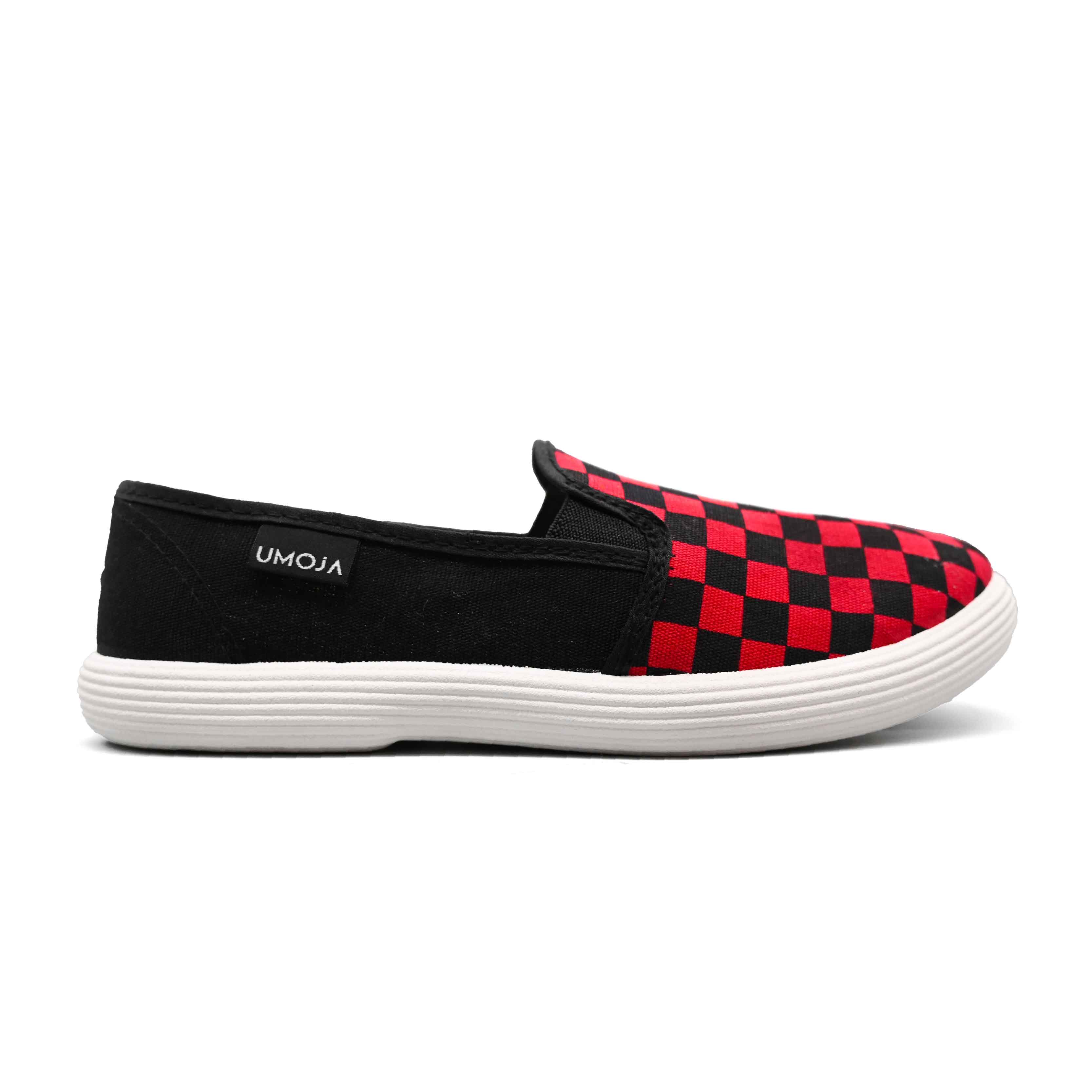 UMOJA Someka F1 Slip-Ons by Umoja – Unisex Canvas Casual Shoes with Cushioned Cloth Insole & PVC Outsole for Everyday Comfort and Effortless Street Style