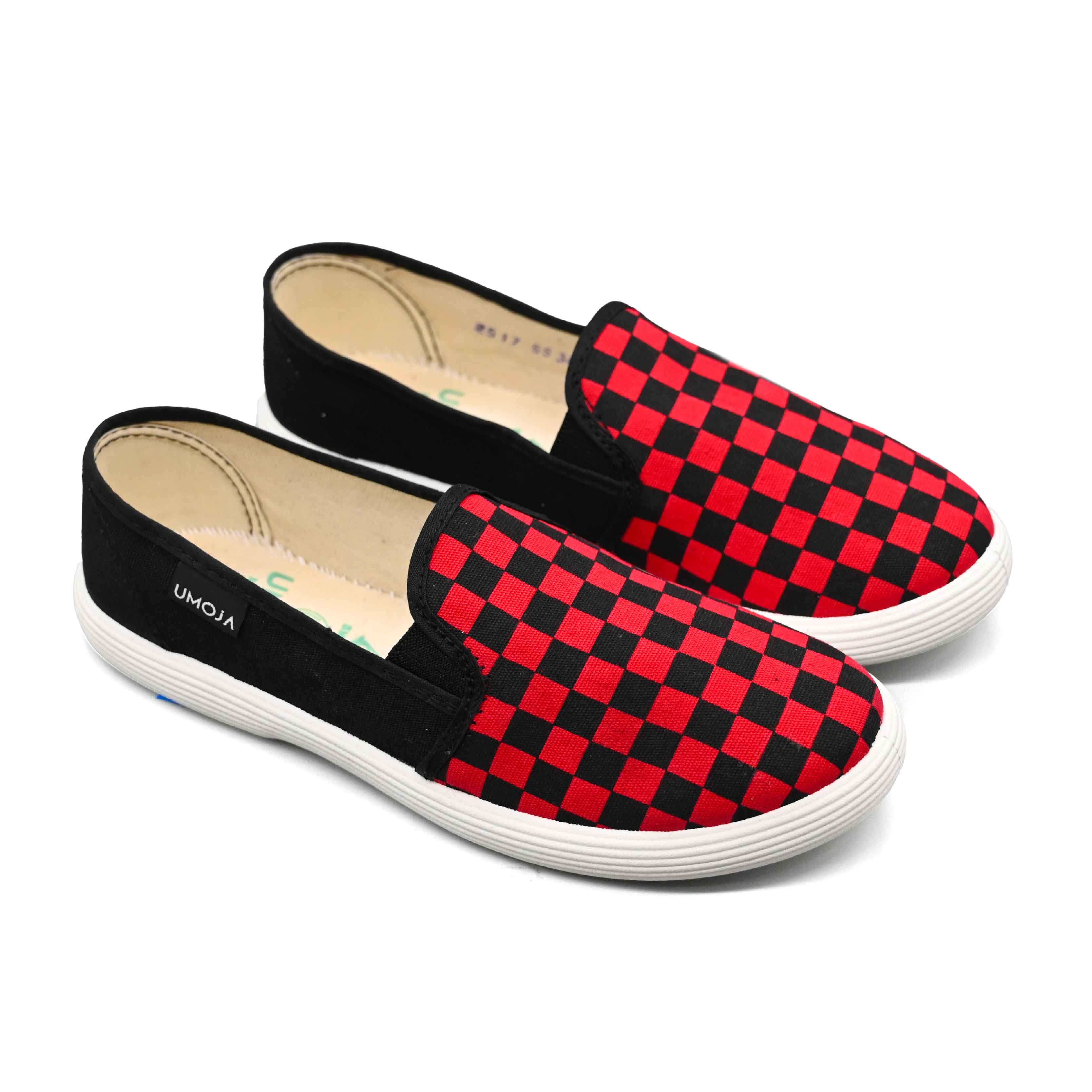 UMOJA Someka F1 Slip-Ons by Umoja – Unisex Canvas Casual Shoes with Cushioned Cloth Insole & PVC Outsole for Everyday Comfort and Effortless Street Style