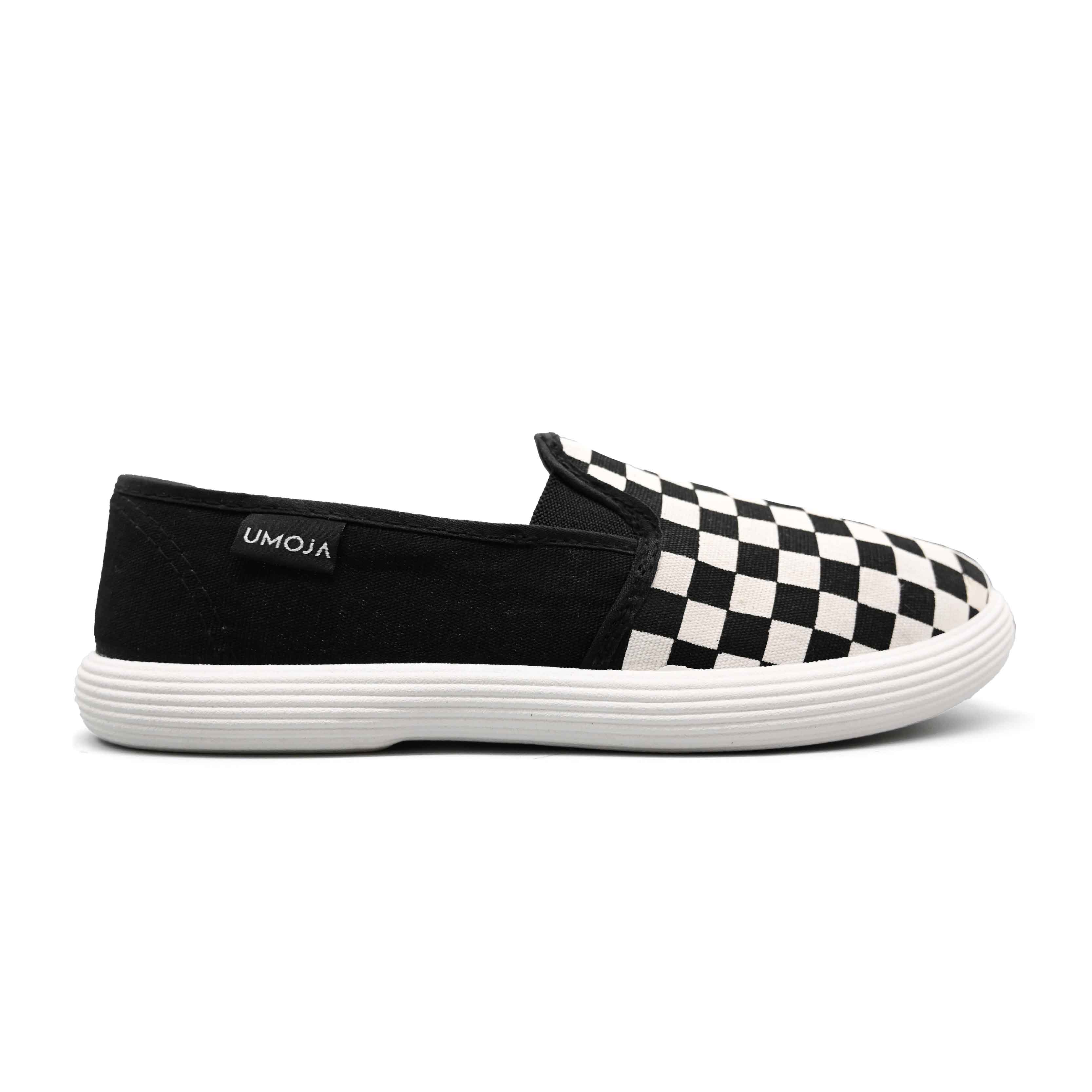 UMOJA Someka F1 Slip-Ons by Umoja – Unisex Canvas Casual Shoes with Cushioned Cloth Insole & PVC Outsole for Everyday Comfort and Effortless Street Style