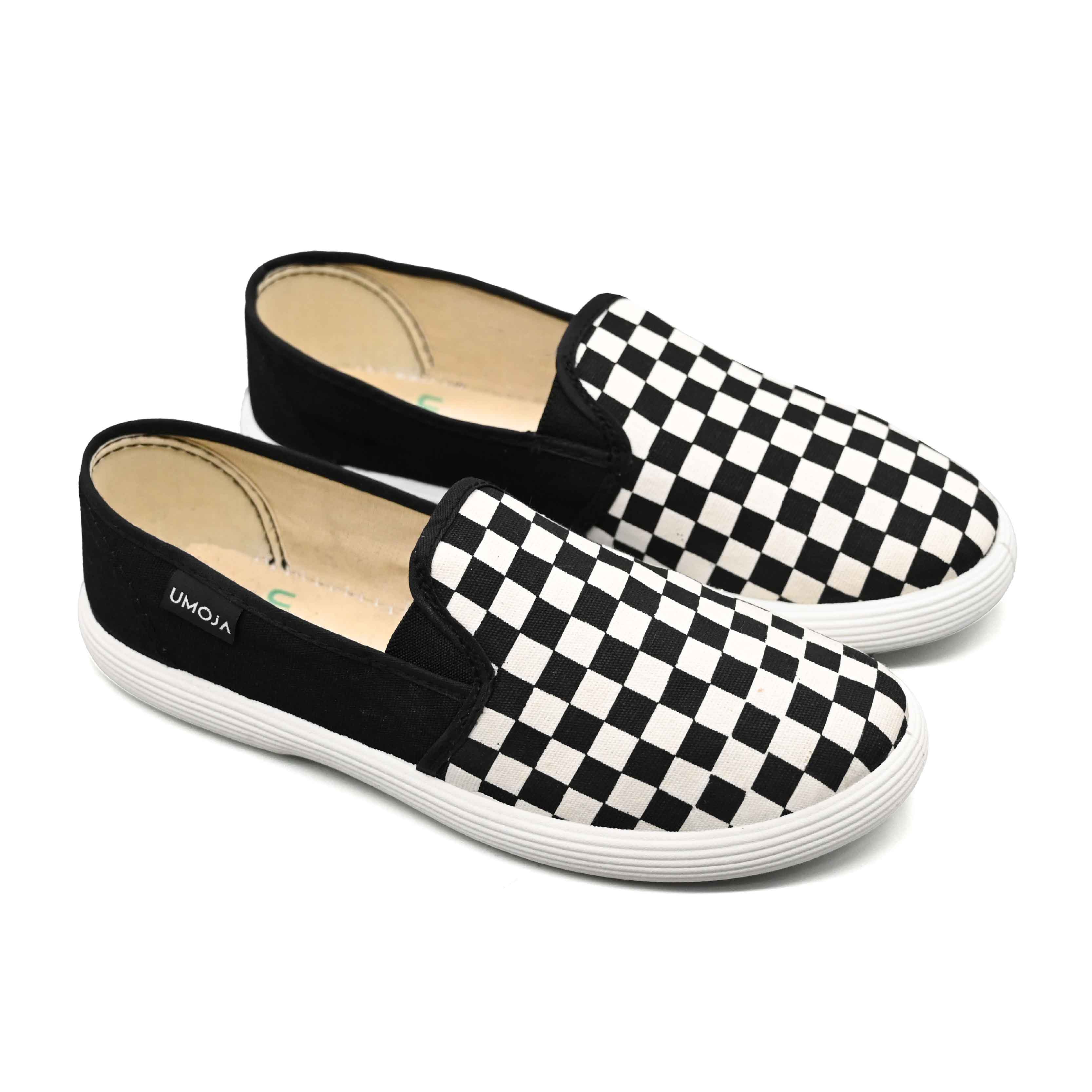 UMOJA Someka F1 Slip-Ons by Umoja – Unisex Canvas Casual Shoes with Cushioned Cloth Insole & PVC Outsole for Everyday Comfort and Effortless Street Style