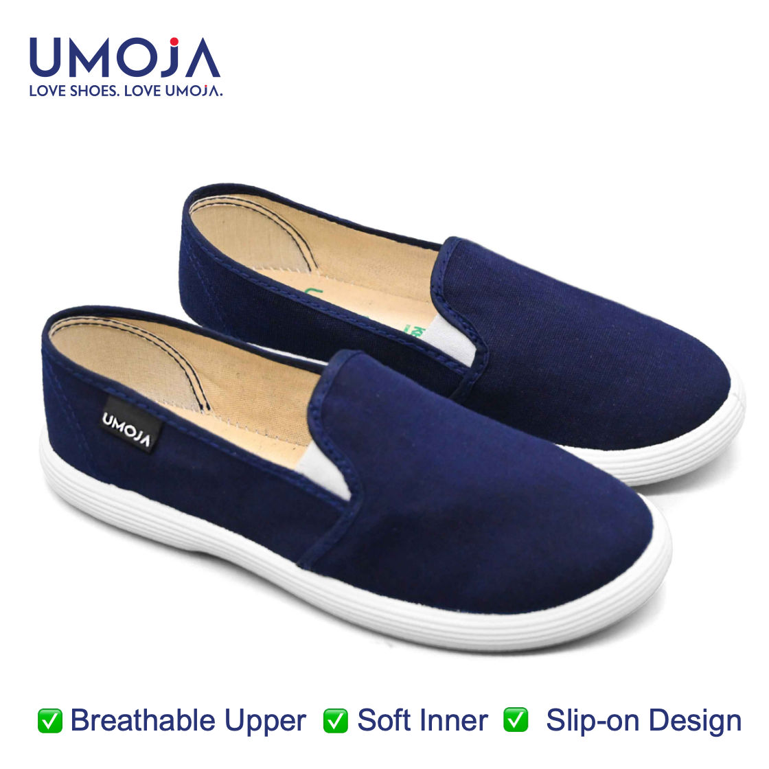 UMOJA Someka Coloured Canvas Shoes  – Unisex Footwear for Women & Men by Umoja | Slip-On Design, Breathable Canvas Upper, Durable PVC Sole, Everyday Comfort & Style – Sizes 37-46