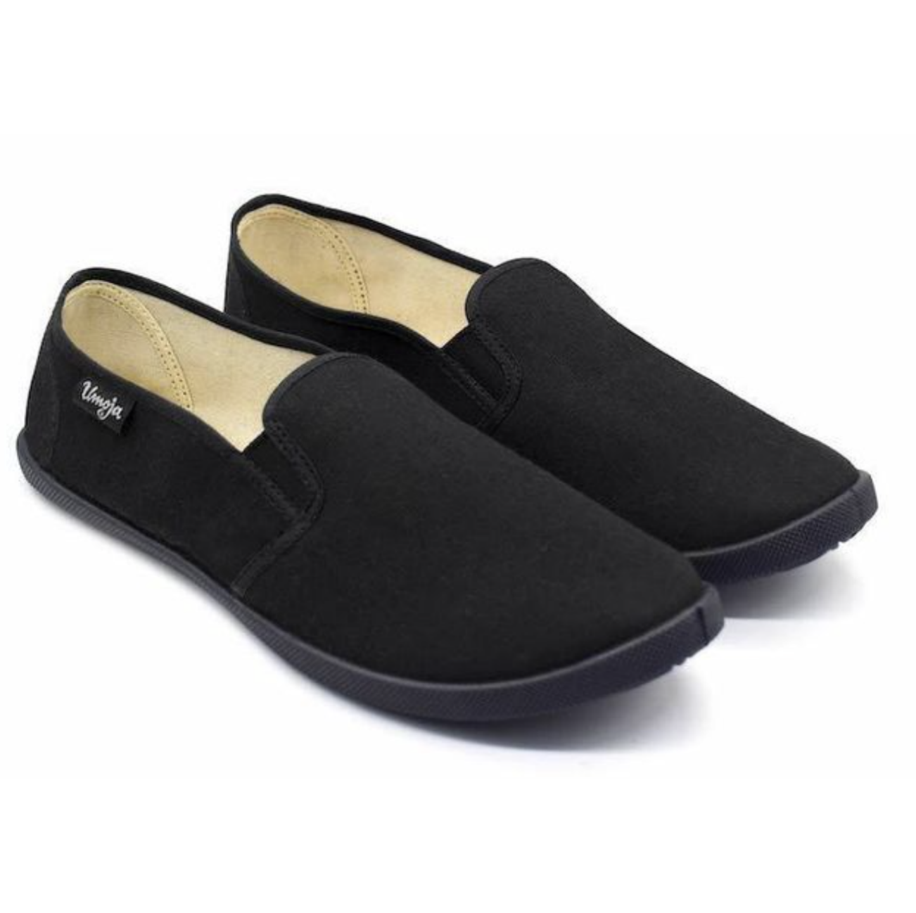 UMOJA Emmy Salama Canvas Shoes – Black & White | Comfortable Slip-On Canvas Shoes with Elastic Panels for Casual Outings, Everyday Wear & Weekend Adventures ladies shoes, women shoes, ladies shoes