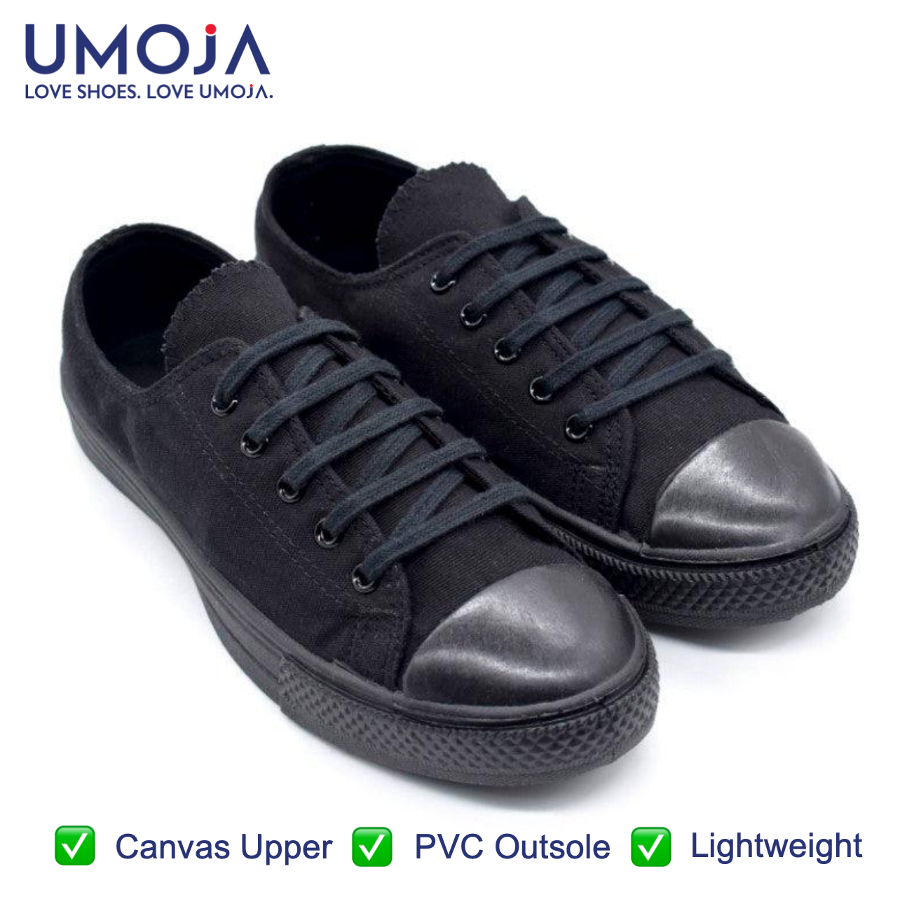 UMOJA Amka Canvas Shoes – Classic Unisex Sneakers | Durable Canvas Upper, Breathable Design & Rubber Sole for Everyday Comfort and Versatility  Men and Women Shoes