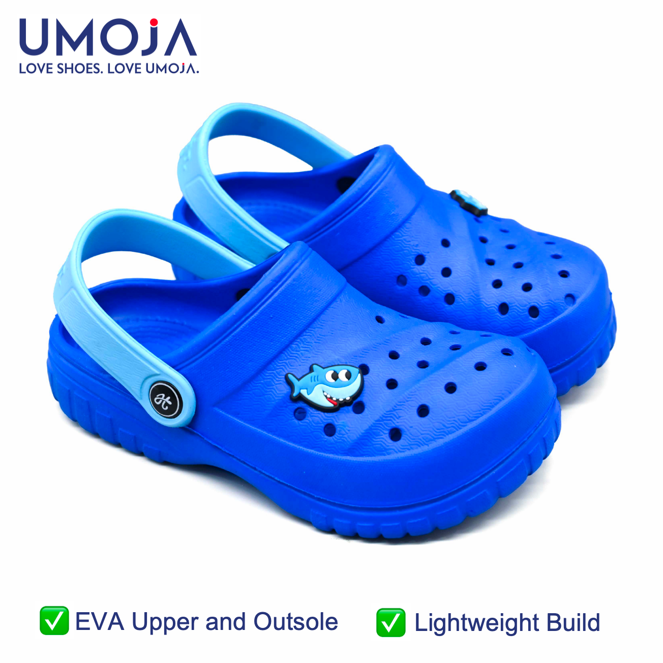 UMOJA Hippies Shark Sandals by Umoja – Kids’ Fun EVA Slip-On Sandals with Cushioned Footbed & Non-Slip Sole for Everyday Comfort and Play. Kids Shoes