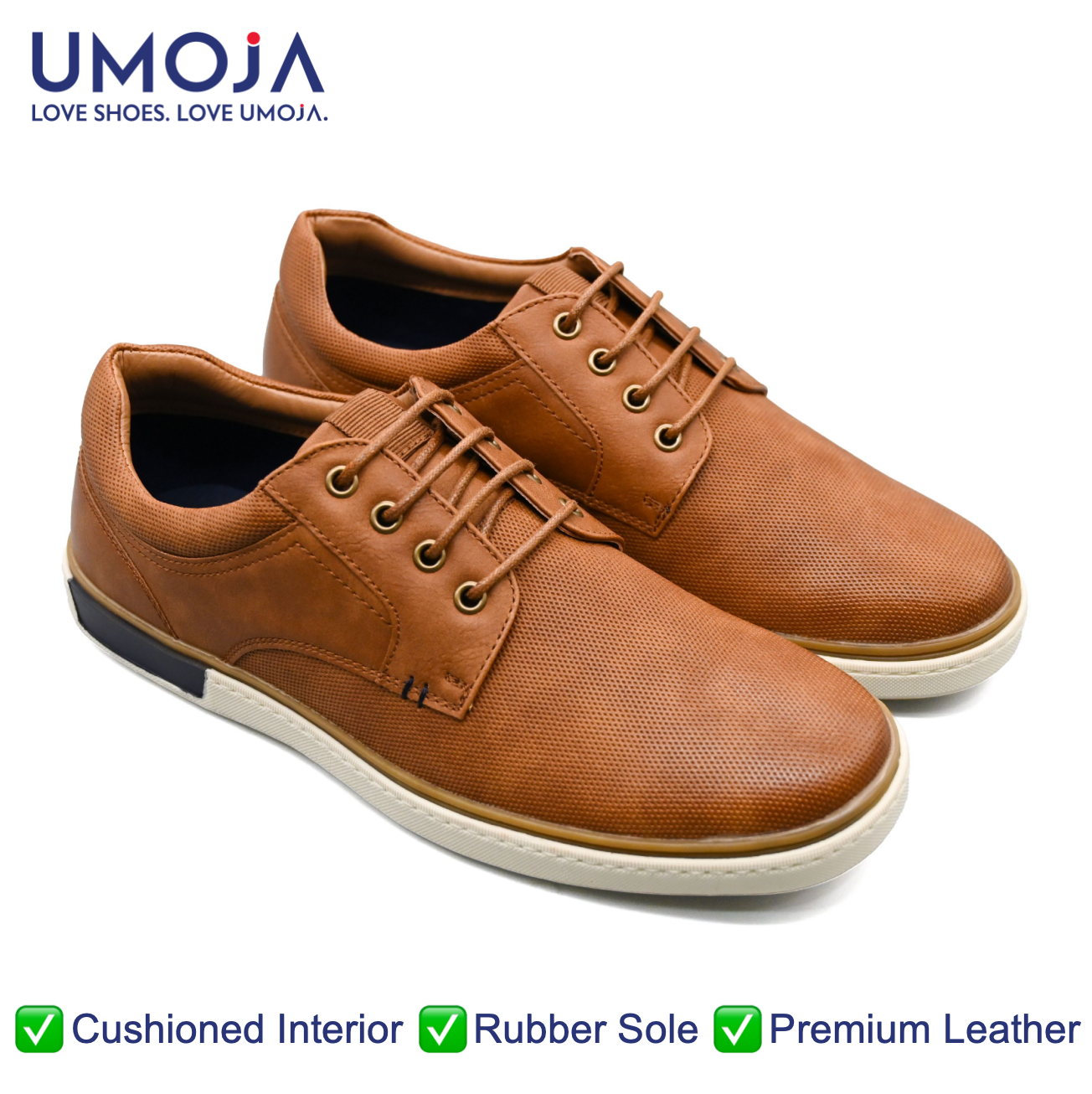 UMOJA Deniro Ross – Men’s Brown & Blue Dress Sneakers by Umoja | Stylish, Comfortable & Versatile Dress Shoes for Business Casual, Smart-Casual & Weekend Outings,mens shoes.