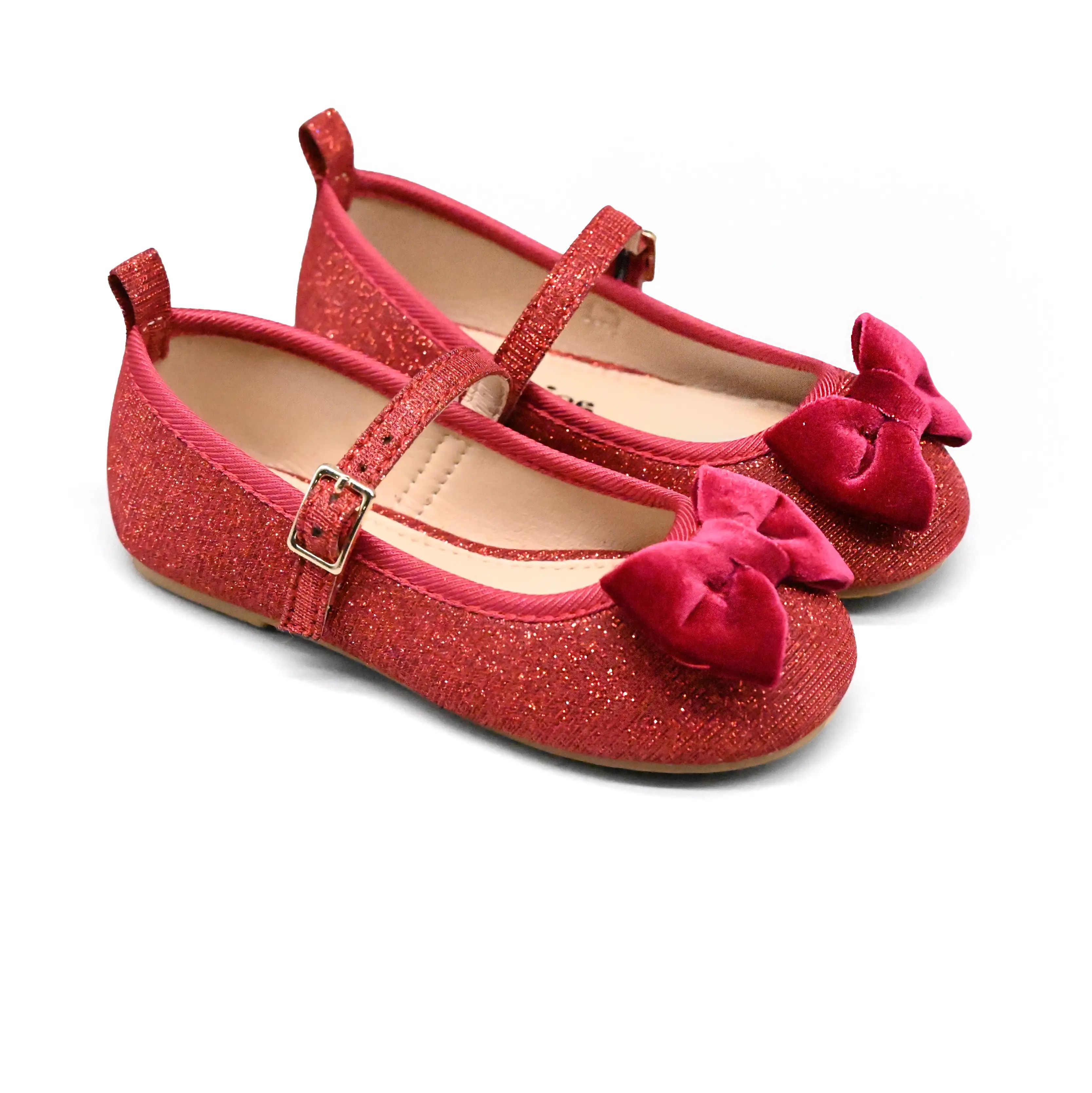 UMOJA Buggies Kyle by Umoja – Girls’ PU Glitter Ballet Flats with PU Comfort Insole, PU Lining & TPR Outsole Kids Shoes