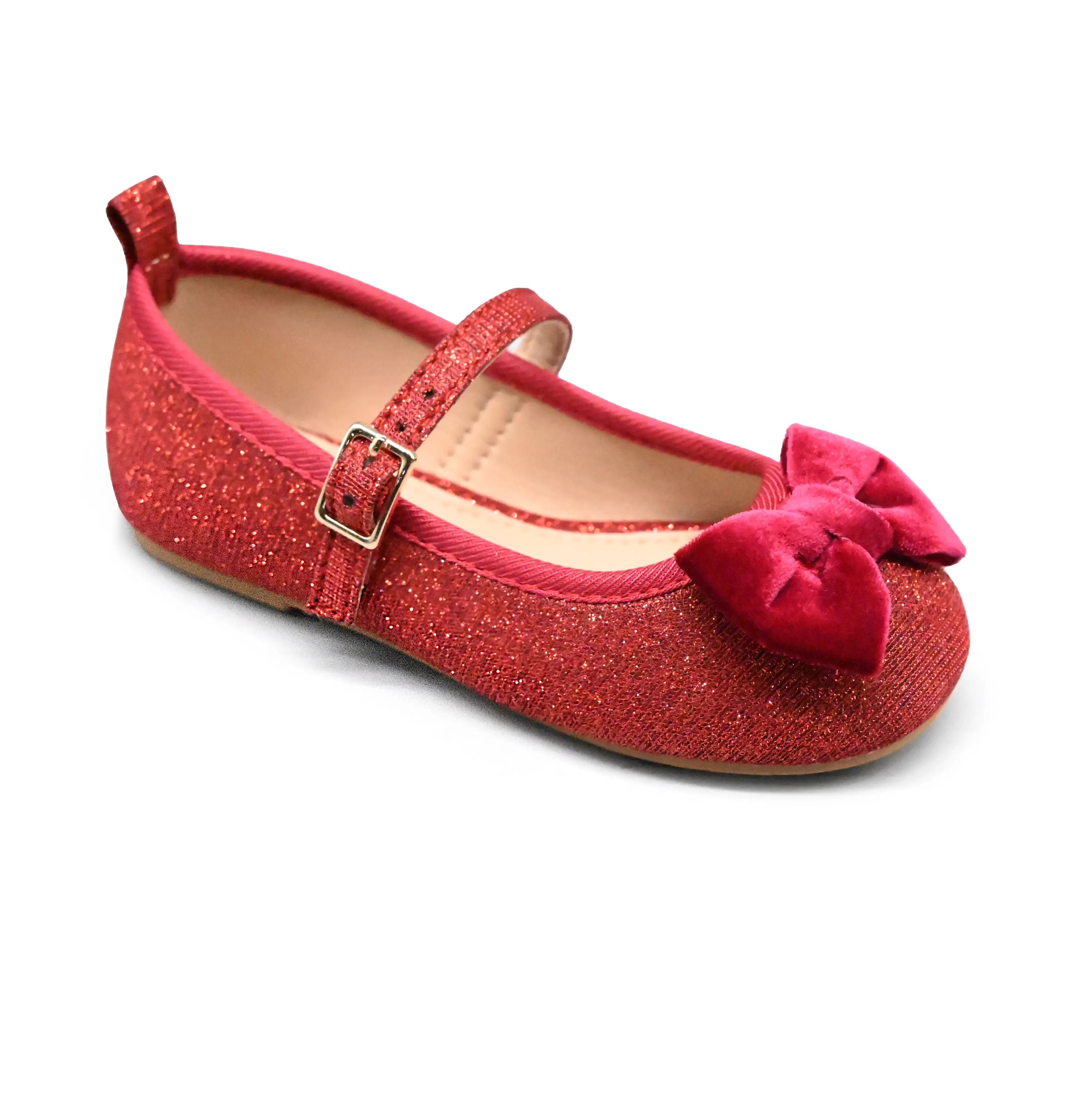 UMOJA Buggies Kyle by Umoja – Girls’ PU Glitter Ballet Flats with PU Comfort Insole, PU Lining & TPR Outsole Kids Shoes