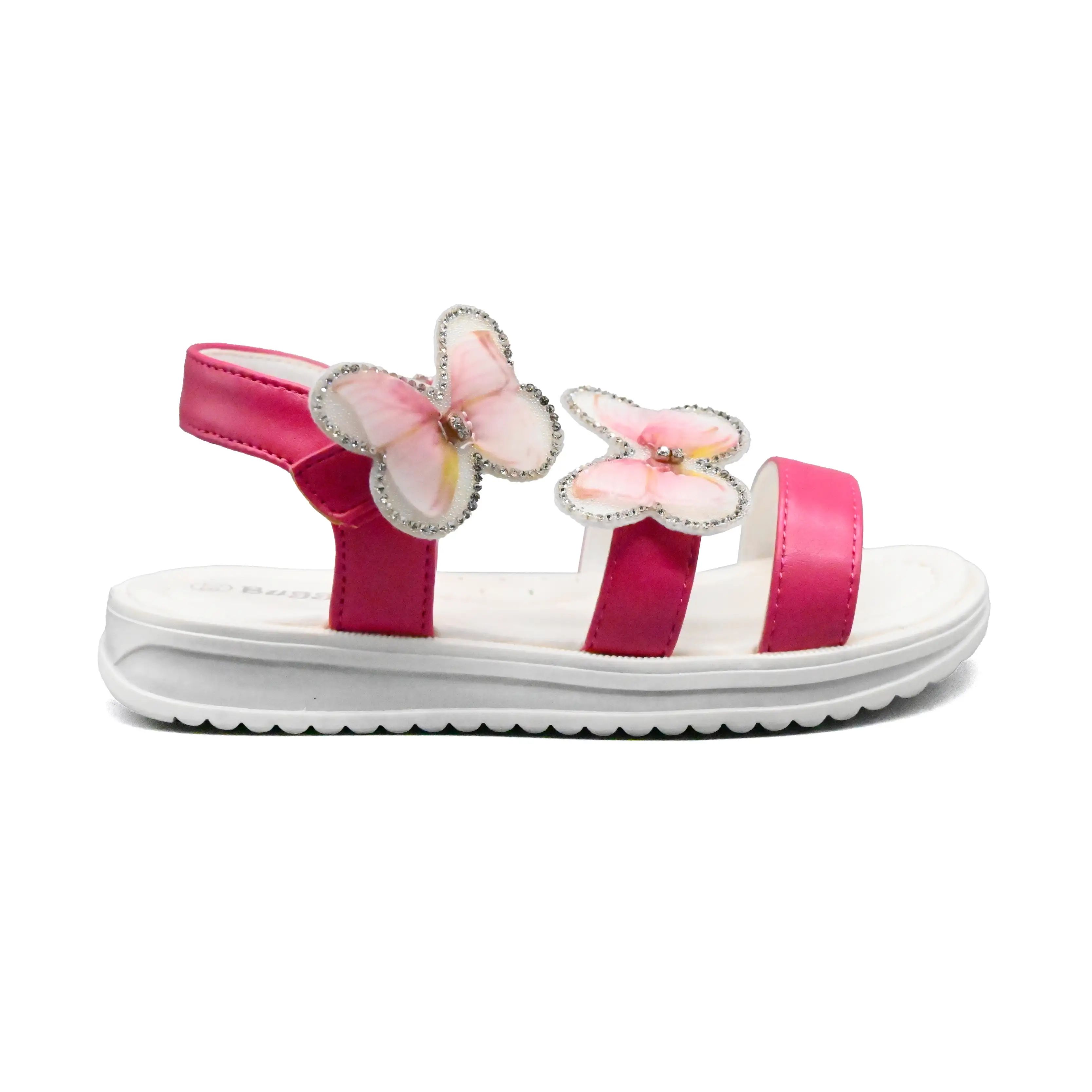 UMOJA Buggies Karen Sandals by Umoja – Girls’ PU Butterfly-Accent Sandals with PU Comfort Insole, PU Lining & Durable TPR Outsole. Kids  Shoes