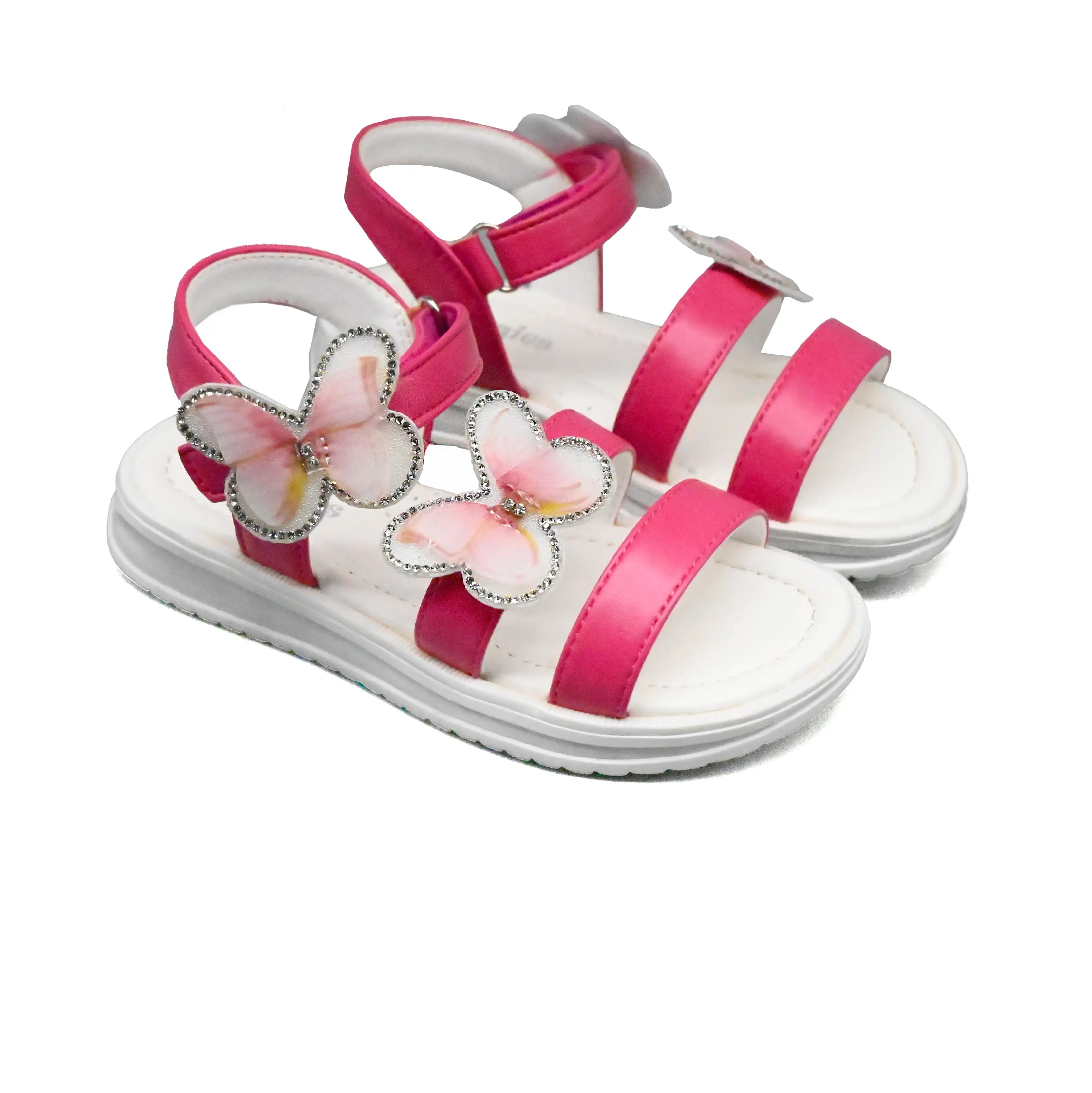 UMOJA Buggies Karen Sandals by Umoja – Girls’ PU Butterfly-Accent Sandals with PU Comfort Insole, PU Lining & Durable TPR Outsole. Kids  Shoes