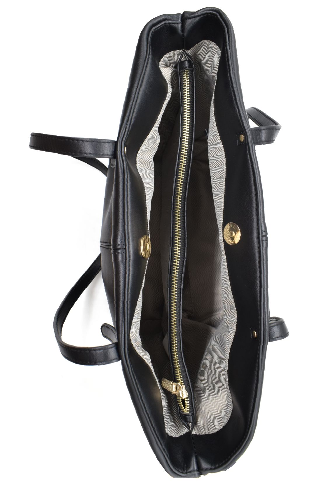 UMOJA Moxxa Noreen Ivory Luxe Tote by Umoja | Off-White PU Leather with Gold Hardware, Top Handles & Adjustable Strap | Structured Everyday Work & Travel Shoulder Bag. Ladies Bag