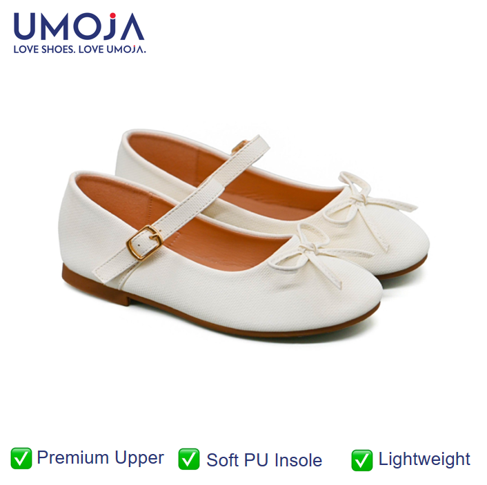 UMOJA Buggies Lisa by Umoja – Girls’ PU Flats with PU Comfort Insole, PU Lining, Adjustable Buckle & TPR Outsole Kids Shoes