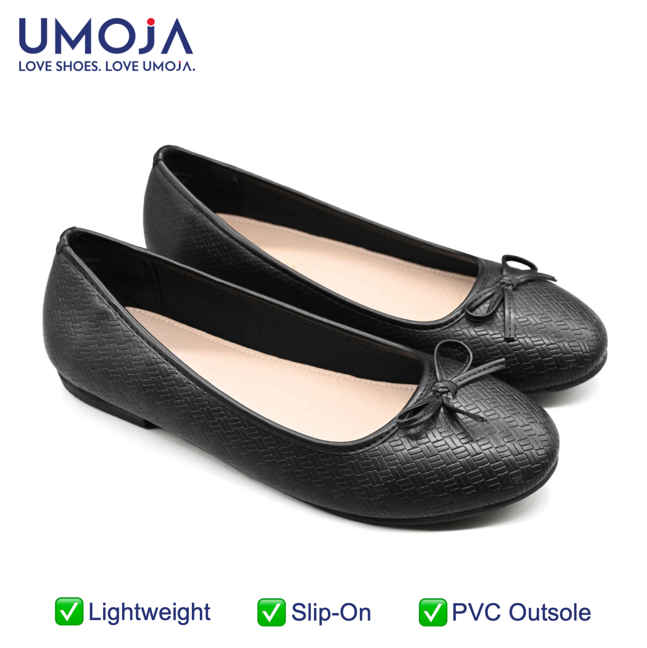 UMOJA Moxxa Opal Flats by Umoja – Women’s Woven PU Slip-On Flats with Cushioned PU+EVA Insole & Rubberised PVC Outsole for Effortless Everyday Elegance  Ladies Shoes