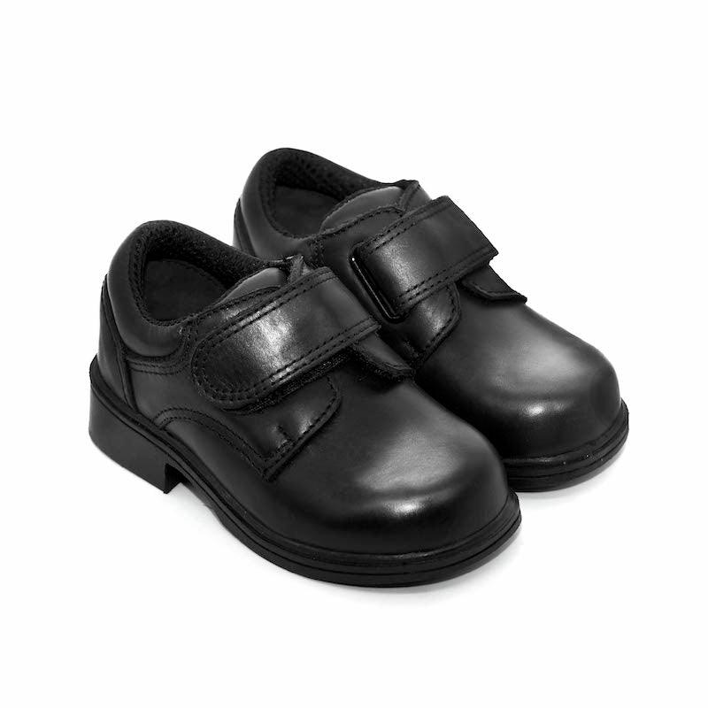 UMOJA Studeez Kiddies Girls’ Black Leather School Shoes – One Buckle | Genuine Leather, Anti-Slip Sole, Lightweight & Durable, Comfortable Fit, Made in Kenya (Sizes 6C–10C)