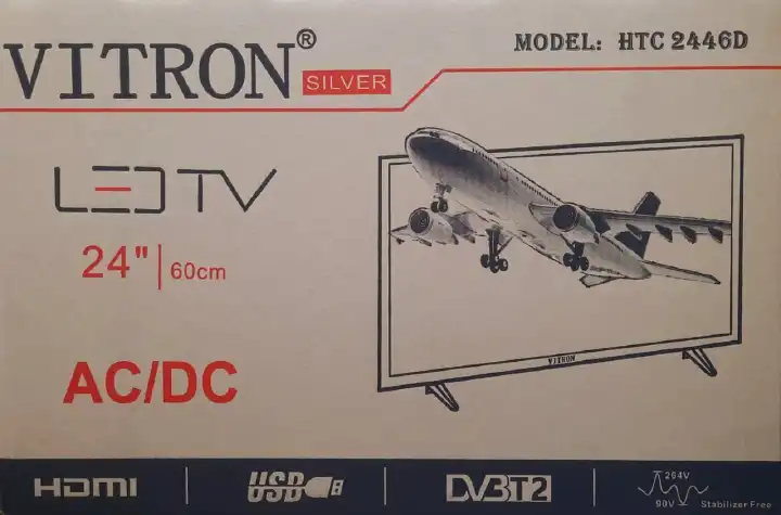 📺 Vitron 24 Inch LED TV – HD Resolution Display, HDMI, USB, DVB-T2 Energy-Saving Free to Air Decoder 🎬✨