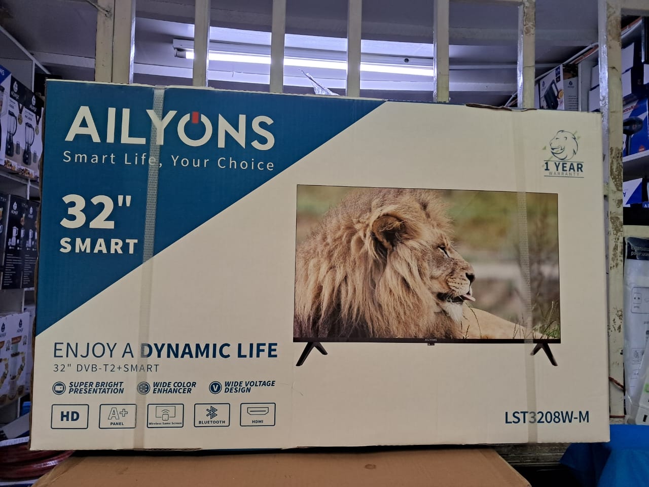 [Brand Official] 📺✨ Ailyons 32" Smart LED TV – DVB-T2 | Bluetooth | HDMI | HD Display | Model: LST3208W-M ⚡