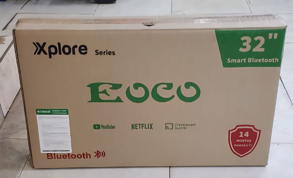 📺🔥 EOCO FRAMELESS “Xplore Series” 32" Smart Android TV (Bluetooth) – 14-Month Warranty ecco TV