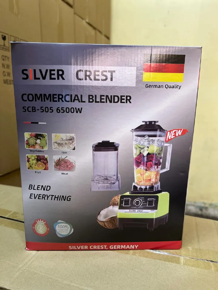 [Clearance Sale] 🥤✨Offfer SILVER CREST 🇩🇪 6500W High-Power Commercial Blender — Heavy-Duty Food Processor & Ice Crusher with 2L Unbreakable Jar, Variable Speed Control, 100% Copper Quality Design