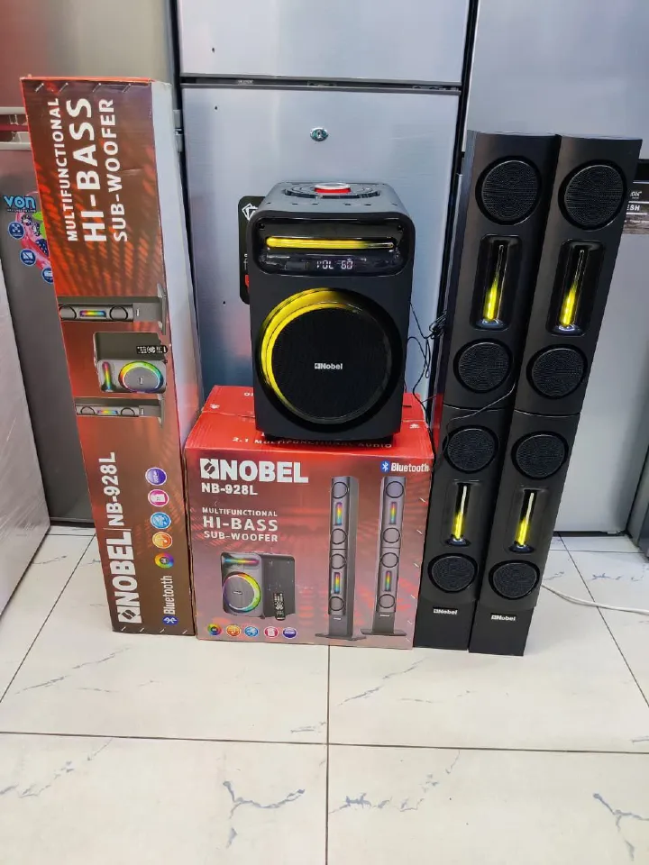【NEW】🎶 Nobel NB‑928L Hi‑Bass Bluetooth Tall Boy Subwoofer System (5.1 Multifunctional Speaker Set) woofer , tallboys , home theater