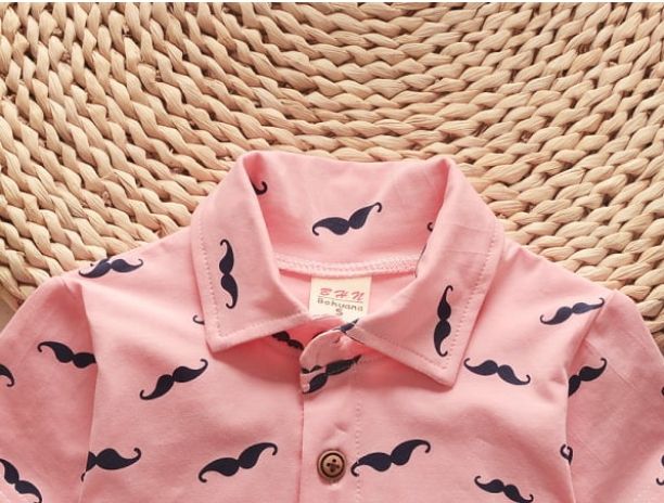 Summer Baby Clothing Set for Boys Tracksuit Kids Clothes T-shirt +Short 2PCS Set Cartoon Moustache Baby Sport Suit