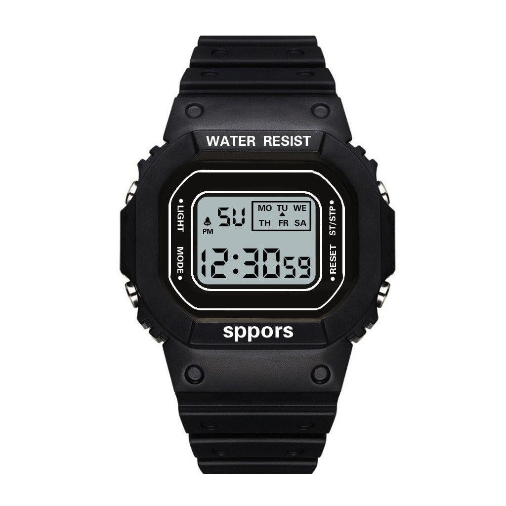 Sports Watch Boys Girls Student LED Electronic Watch Men Women Square Digital Watches Analog Digital Military Army Sport LED Waterproof Wrist Watch Rubber Clock
