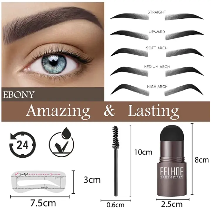 Eye Brow One Step Eyebrow Stamp Shaping Kit Set Gel Stamp Makeup Kit Magic Eyebrow Stencils Eyebrow Brushes