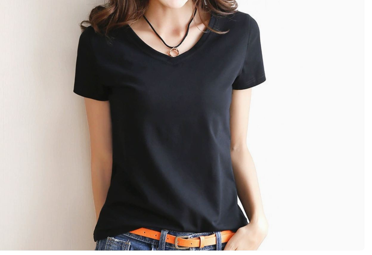 Korean version short sleeved T-shirt women's summer new slim fit cotton T-shirt women's color round neck top Korean versatile base shirt