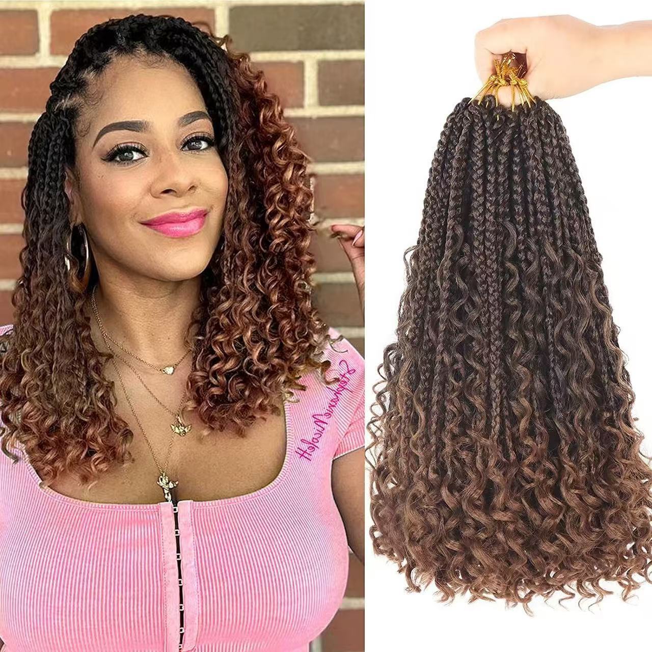 Goddess Boho Box Braids 14 inches 16 pieces three-strand braids princess European and American style dreadlocks