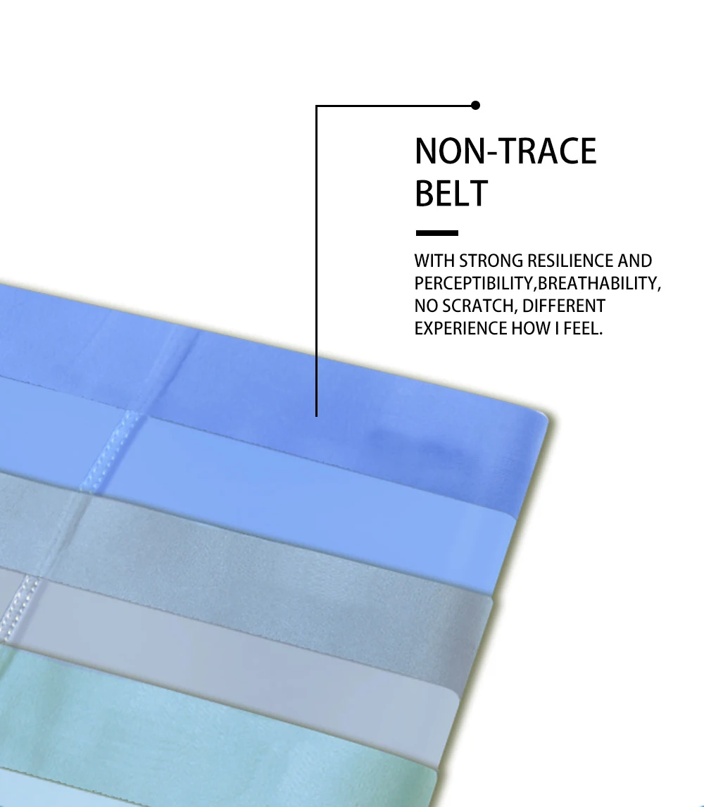 Brand 4PCS Men's Underwear Graphene 3A Antibacterial Underpants Ice Silk Men Boxer Shorts Moisture Absorbent Elastic Male Pantie