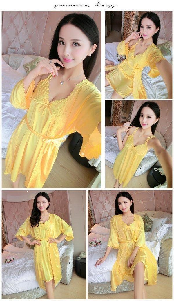 New multi-color 2 / set of sexy lace women's pajamas pajamas pajamas Pajamas Pajamas Pajamas Pajamas women's dresses Fat mm plus fat plus code ice silk two sets of lace home clothes suspender pajamas