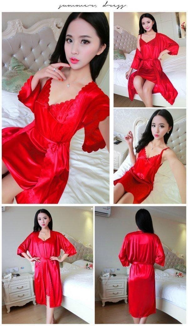 New multi-color 2 / set of sexy lace women's pajamas pajamas pajamas Pajamas Pajamas Pajamas Pajamas women's dresses Fat mm plus fat plus code ice silk two sets of lace home clothes suspender pajamas
